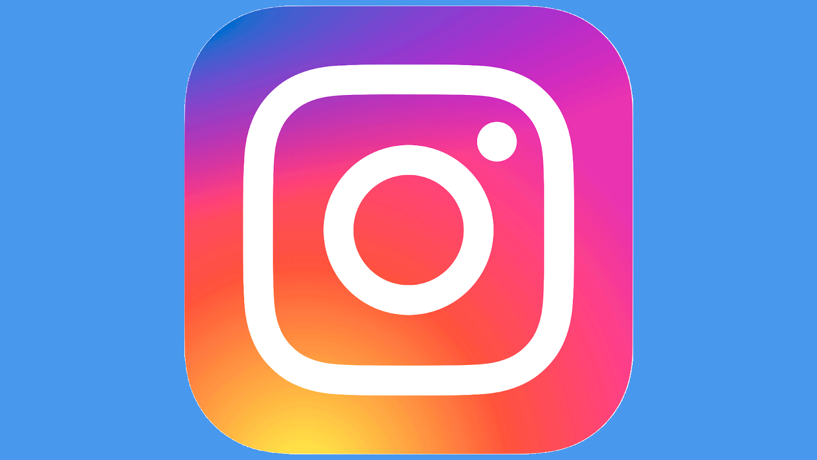 Instagram app icon with a multicolored gradient background and a white outline of a camera.