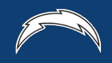 Silver lightning bolt logo on a dark blue background