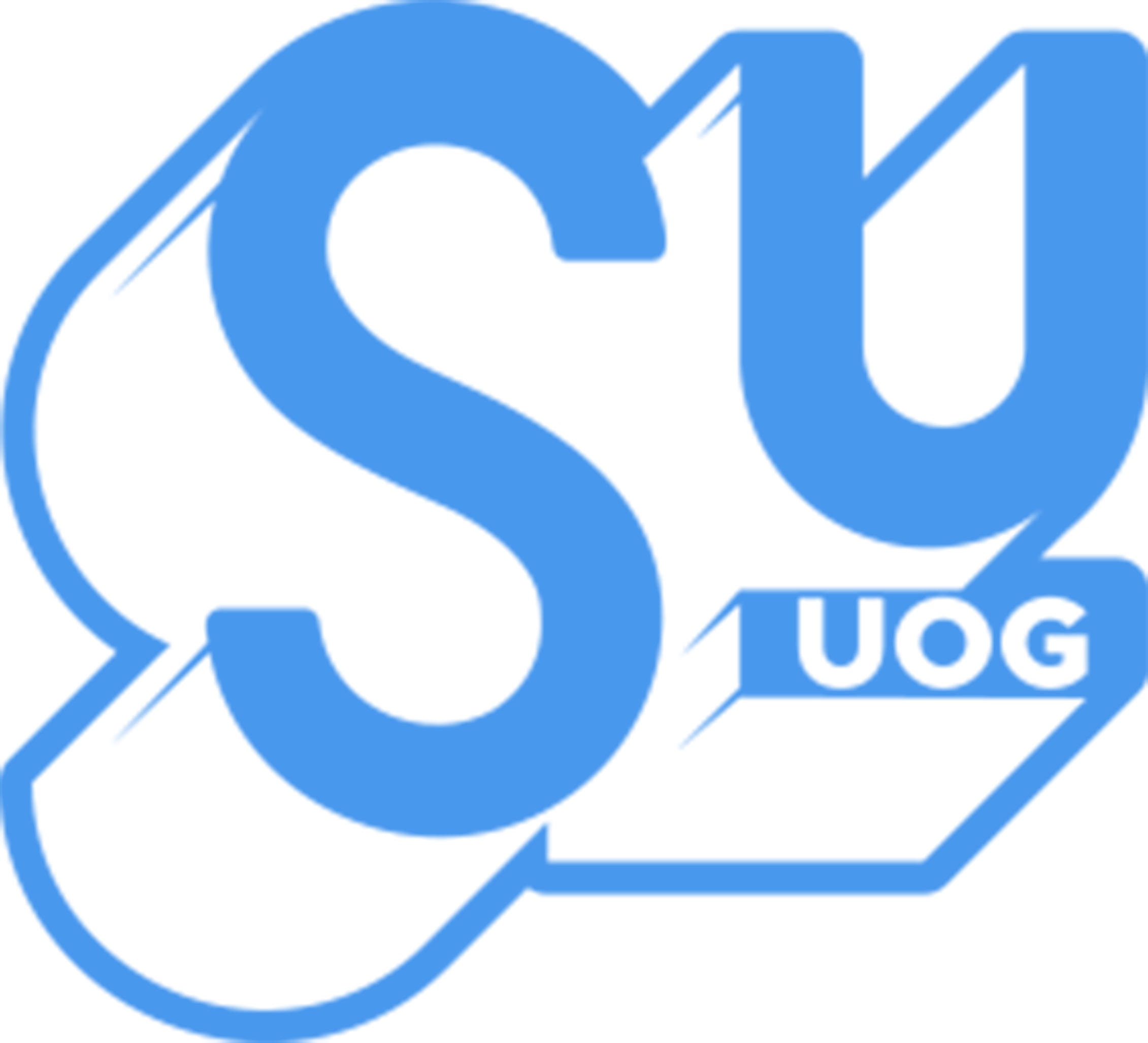 A logo with a large stylized blue dollar sign and the acronym UOG underneath it.
