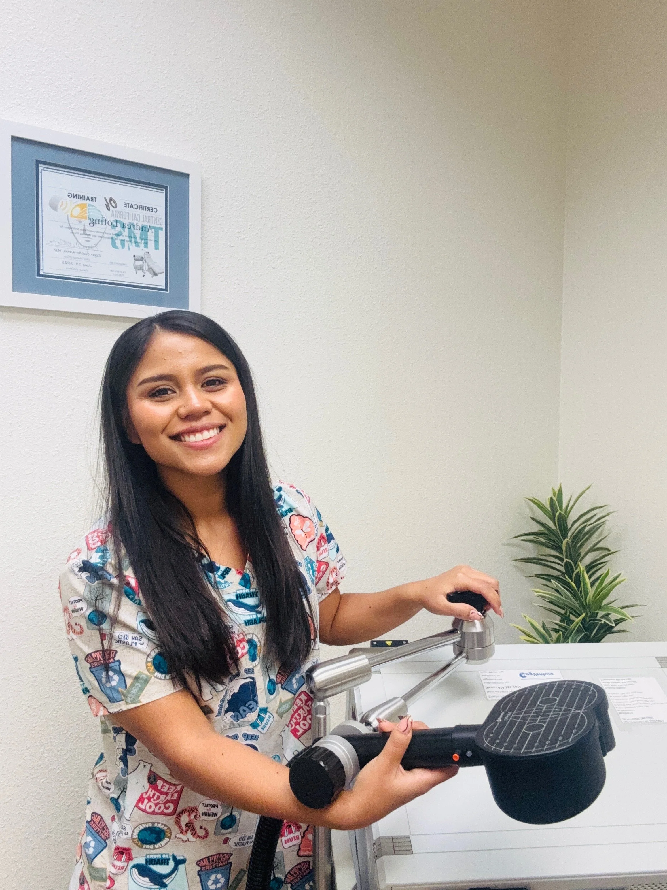 Andy with TMS Machine