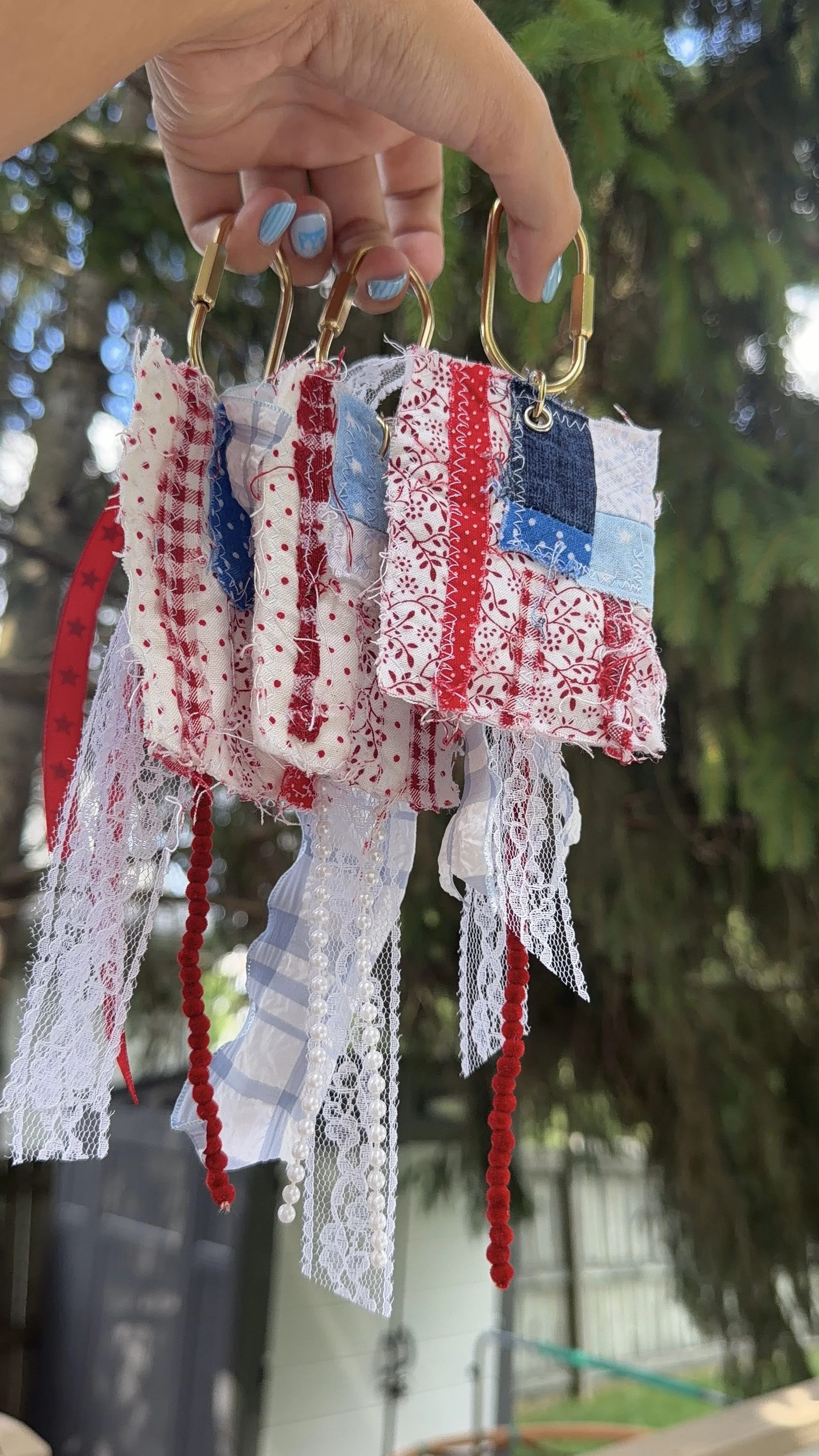 American Flag Bag Tag