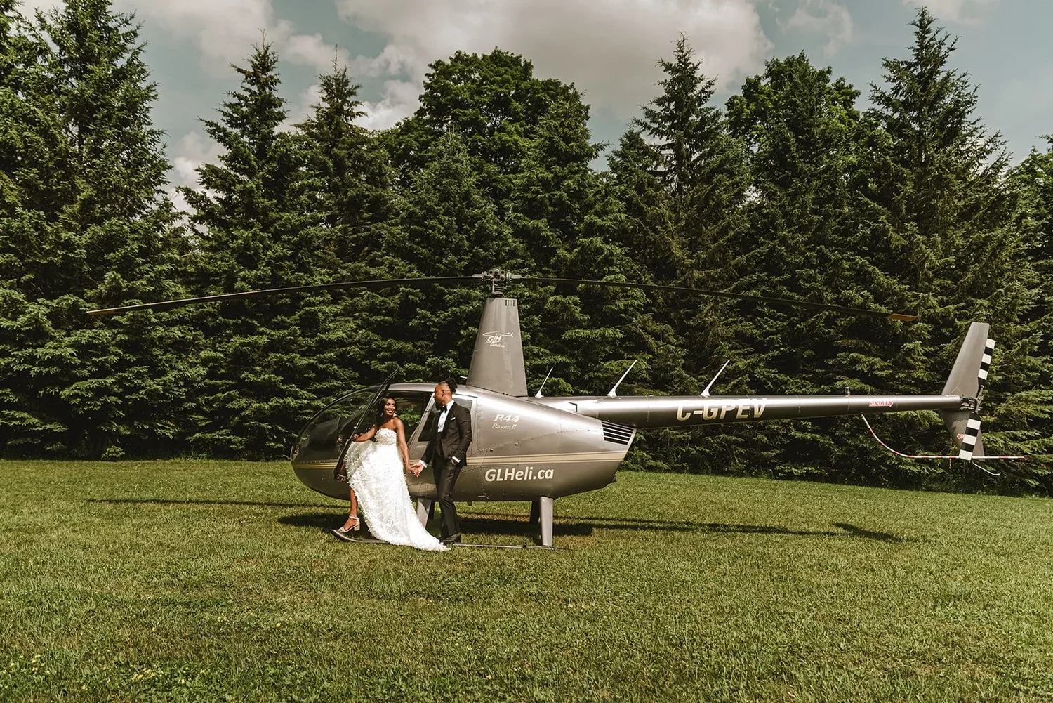 The Grandest Possible Wedding Grand Entrance - Arriving at Your Wedding by Helicopter