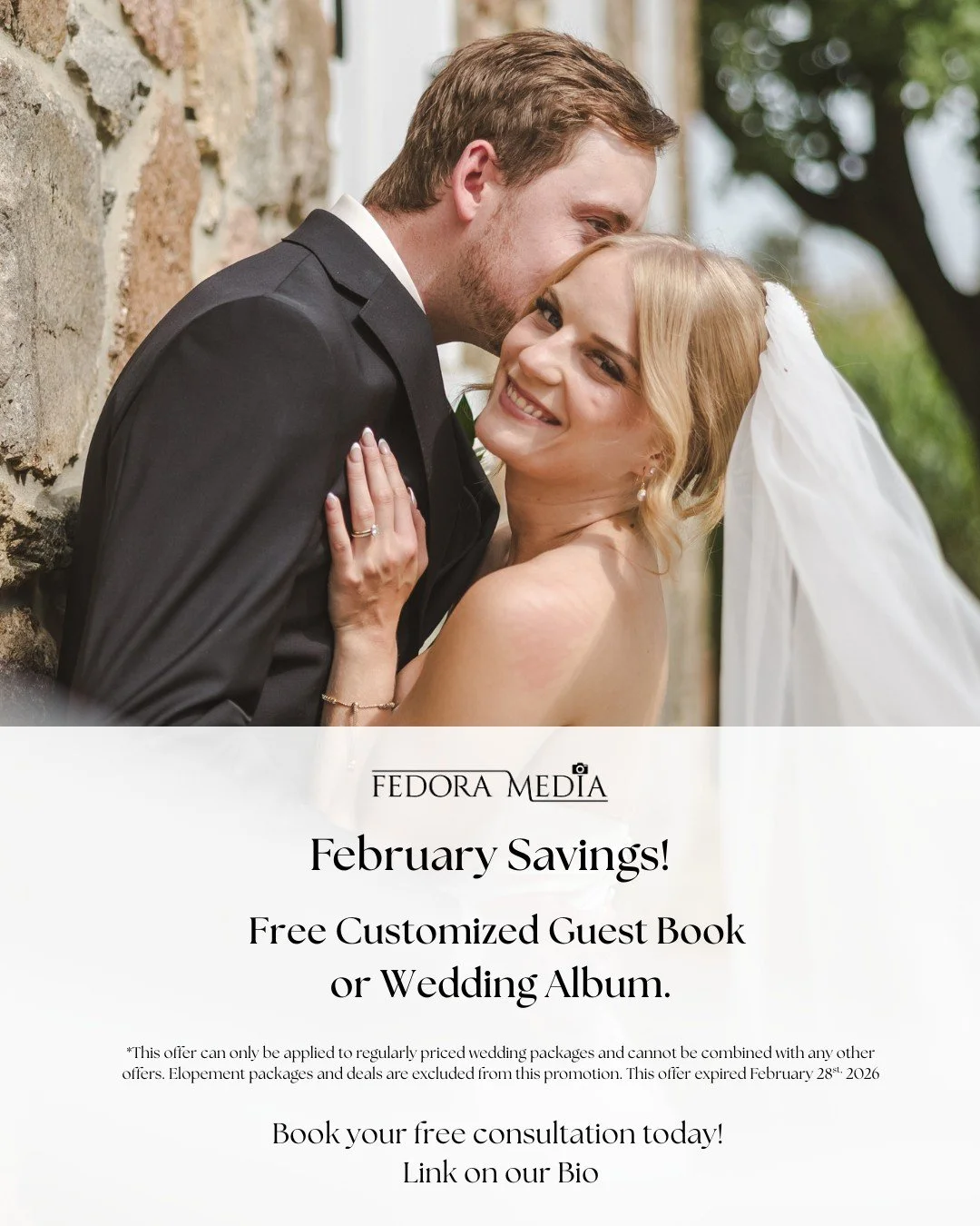 February Special: Share Your Love Story!

Love is in the air, and we have a special gift for couples who book with us this month! Book your wedding photography package in February and receive a FREE Customized Guest Book or Wedding Album!

It&rsquo;s