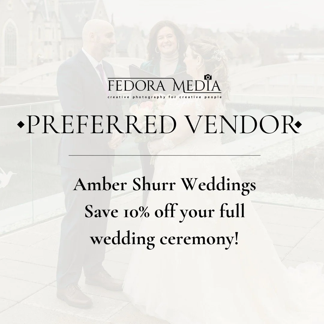 Say "I do" with a beautifully crafted ceremony by @ambershurrweddings

Amber understands that every couple is unique, and she specializes in creating personalized wedding ceremonies that reflect your love. She also gives Fedora Media couple