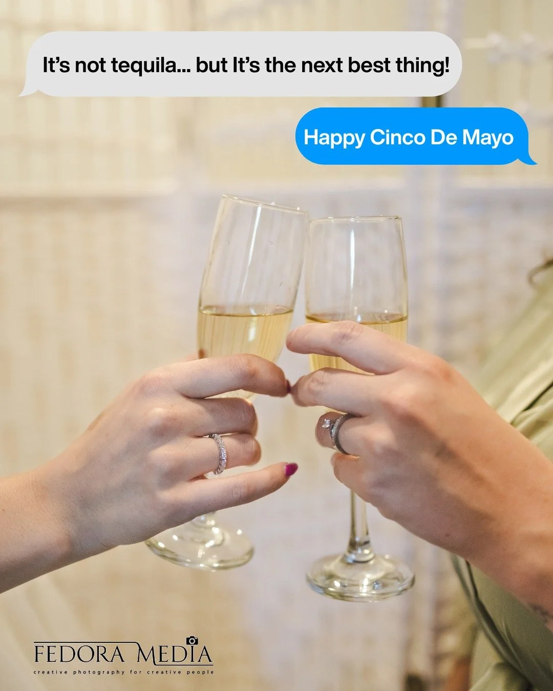 It isn&rsquo;t tequila&hellip; but it&rsquo;s the next best thing. 🥂

Here&rsquo;s to toasting love, laughter, and a little extra sparkle this Cinco de Mayo. If there&rsquo;s one thing we&rsquo;ve learned behind the lens, it&rsquo;s that celebration