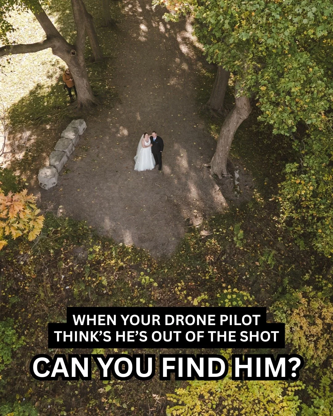Playing our own version of &ldquo;Where&rsquo;s Waldo?&rdquo; today&hellip; Except it&rsquo;s called:
&ldquo;When your drone pilot thinks they&rsquo;re out of the shot.&rdquo;

The confidence. The commitment. The tiny human standing in the middle of 
