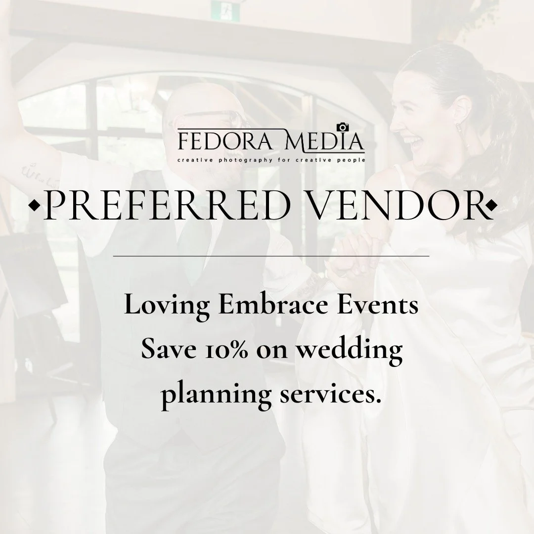 Fedora Media clients receive an exclusive 10% discount on wedding planning services with Loving Embrace Events. Let&rsquo;s work together to create your perfect day at a special rate. 

@loving.embrace.events

#LovingEmbraceEvents #FedoraMedia #Weddi