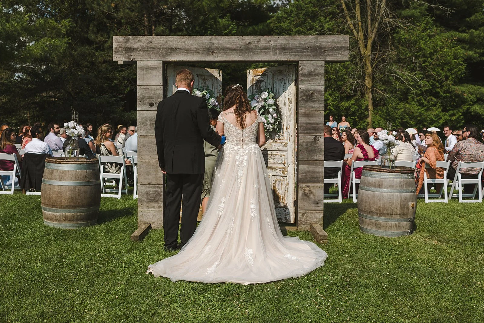 Bride about to walk about the aisle  CJ Country events  Guelph, ON  Fedora Media.jpg