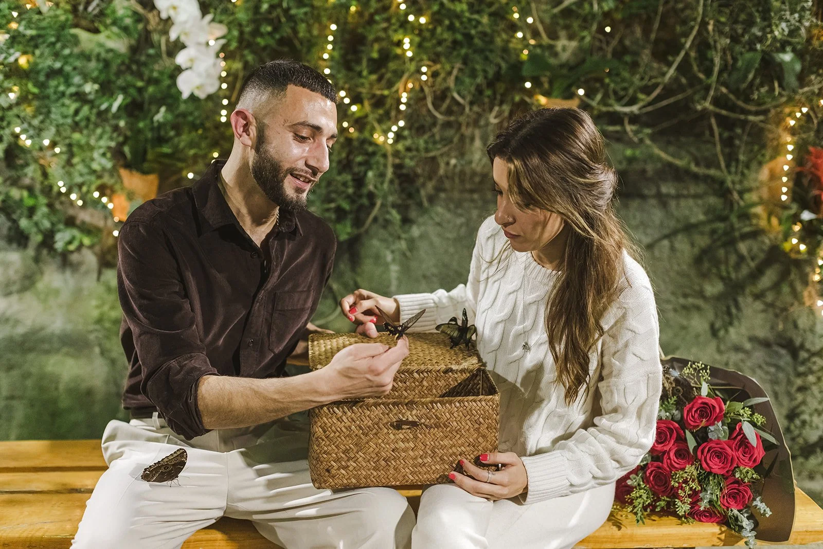 Couple sits and releases butterflies  Proposal  Cambridge Butterfly Conservatory  Cambridge, ON  Fedora Media.jpg
