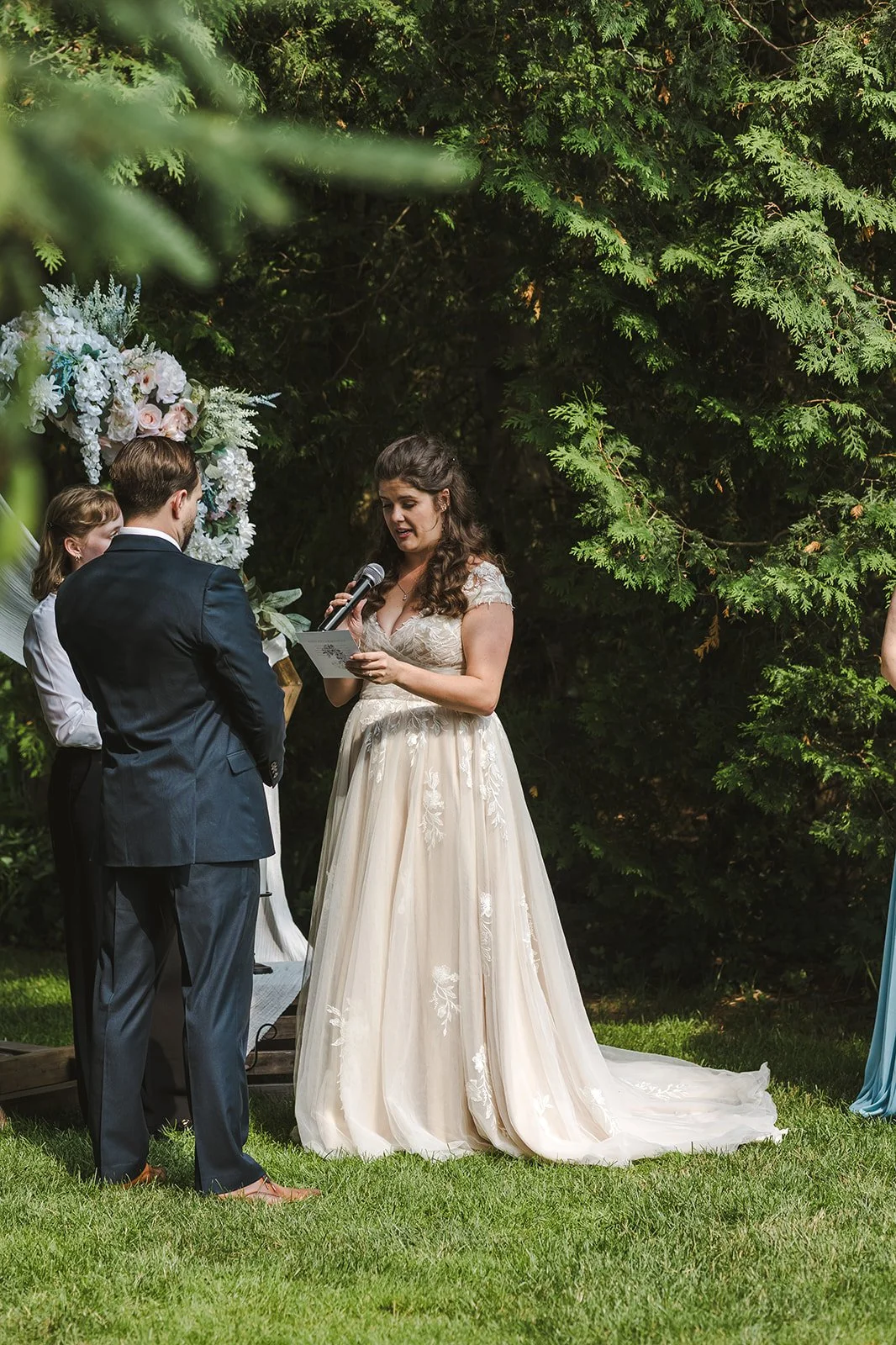 Bride reading vows  CJ Country events  Guelph, ON  Fedora Media.jpg