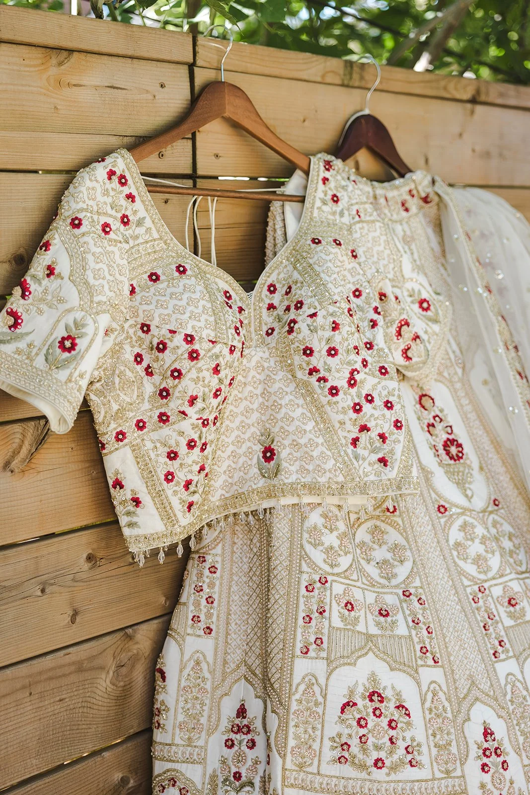 Lehenga Choli hanging on fence  Hamilton, ON  Royal Hamilton Yacht Club  Fedora Media.jpg
