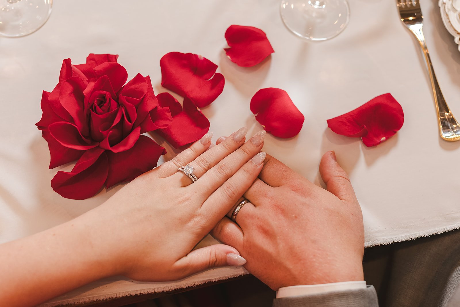 Wedding ring details on hands  Puddicombe House  New Hamberg, ON  Fedora Media.jpg