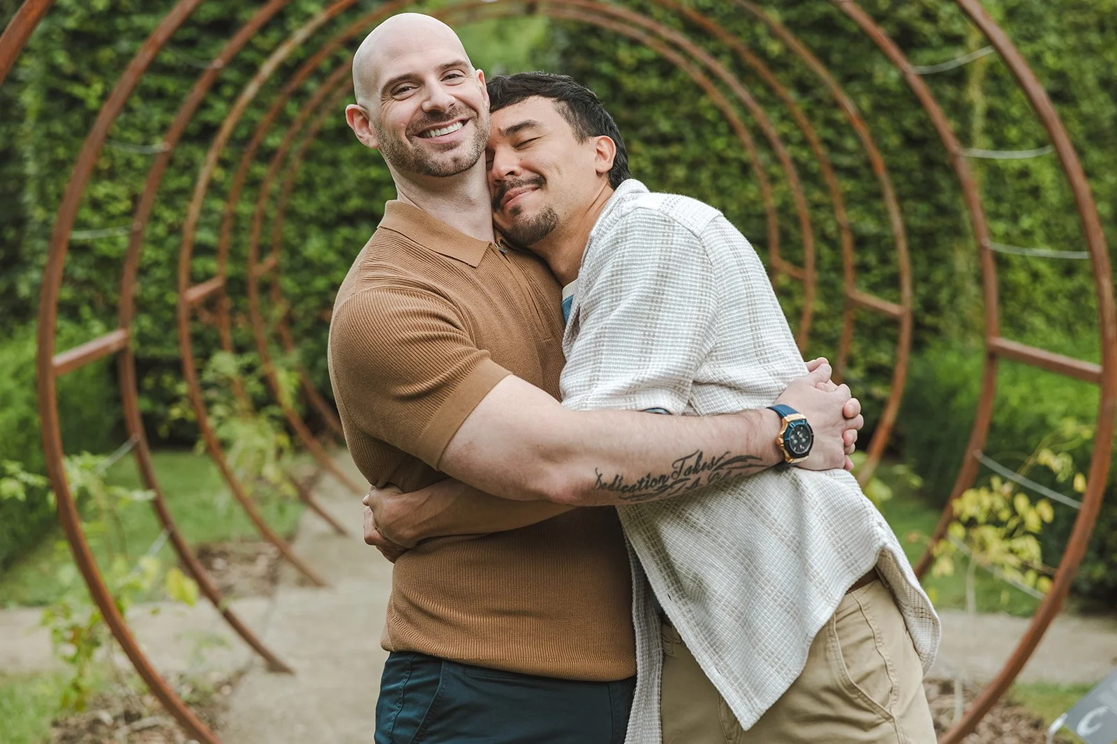Couple smiling and hugging  Ontario Engagement  Fedora Media.jpg