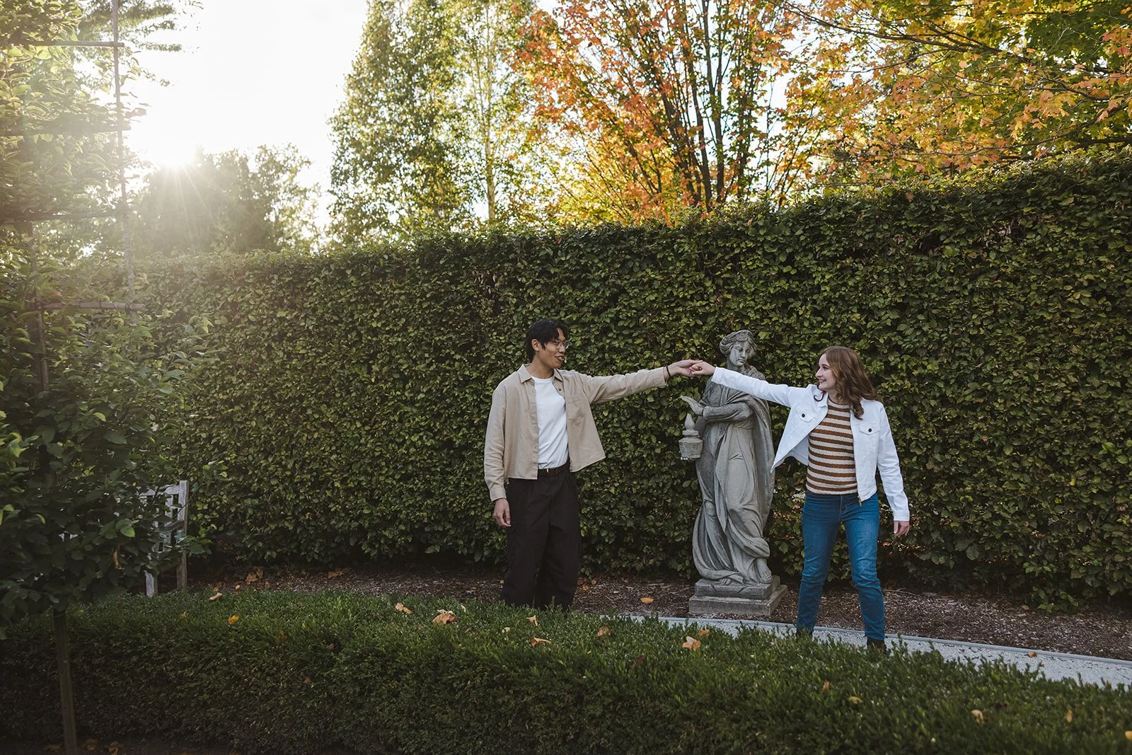 Couple dancing in garden  Ontario Engagement  Fedora Media.jpg