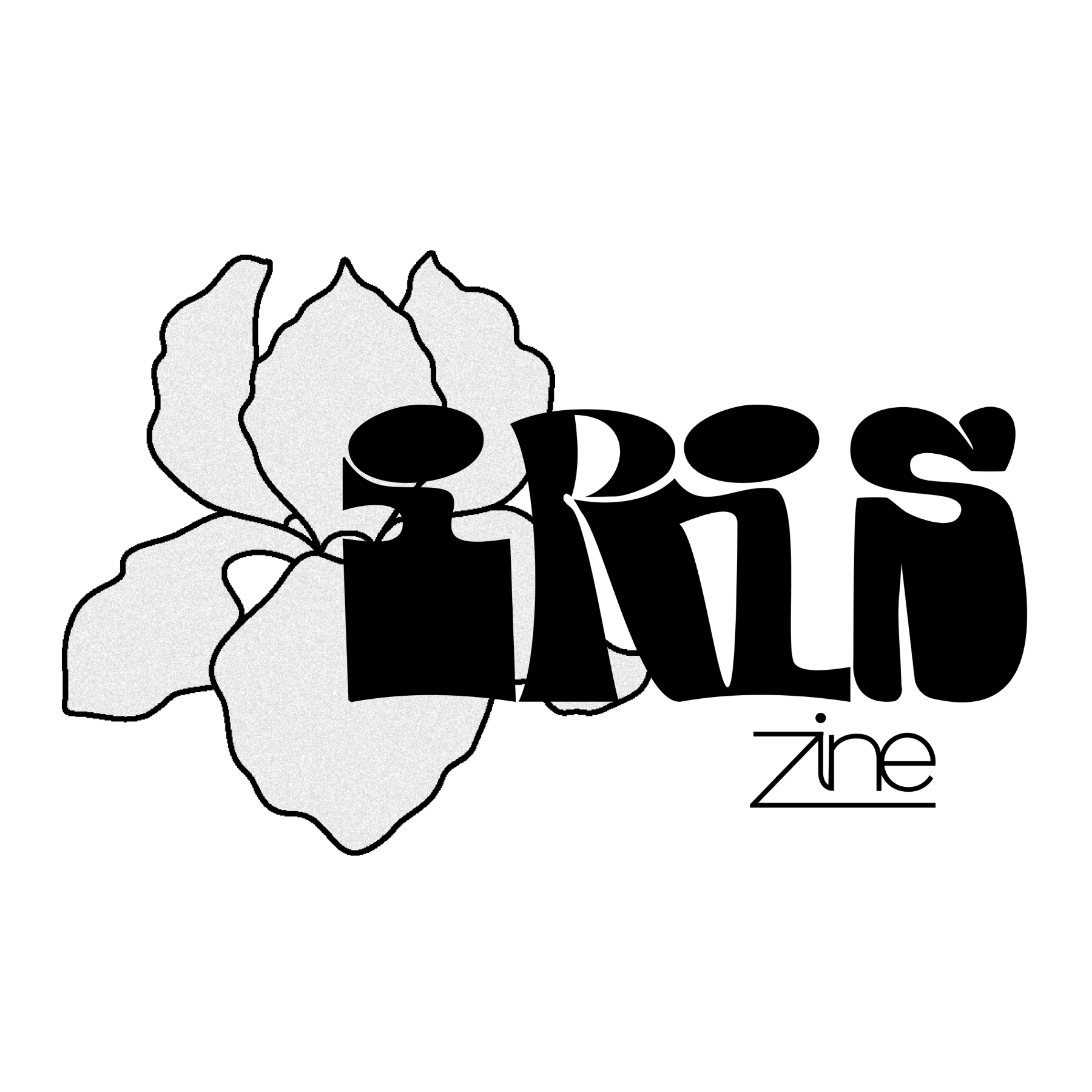 Black and white illustration of a dog with large leaves in the background, blending animal and plant elements.