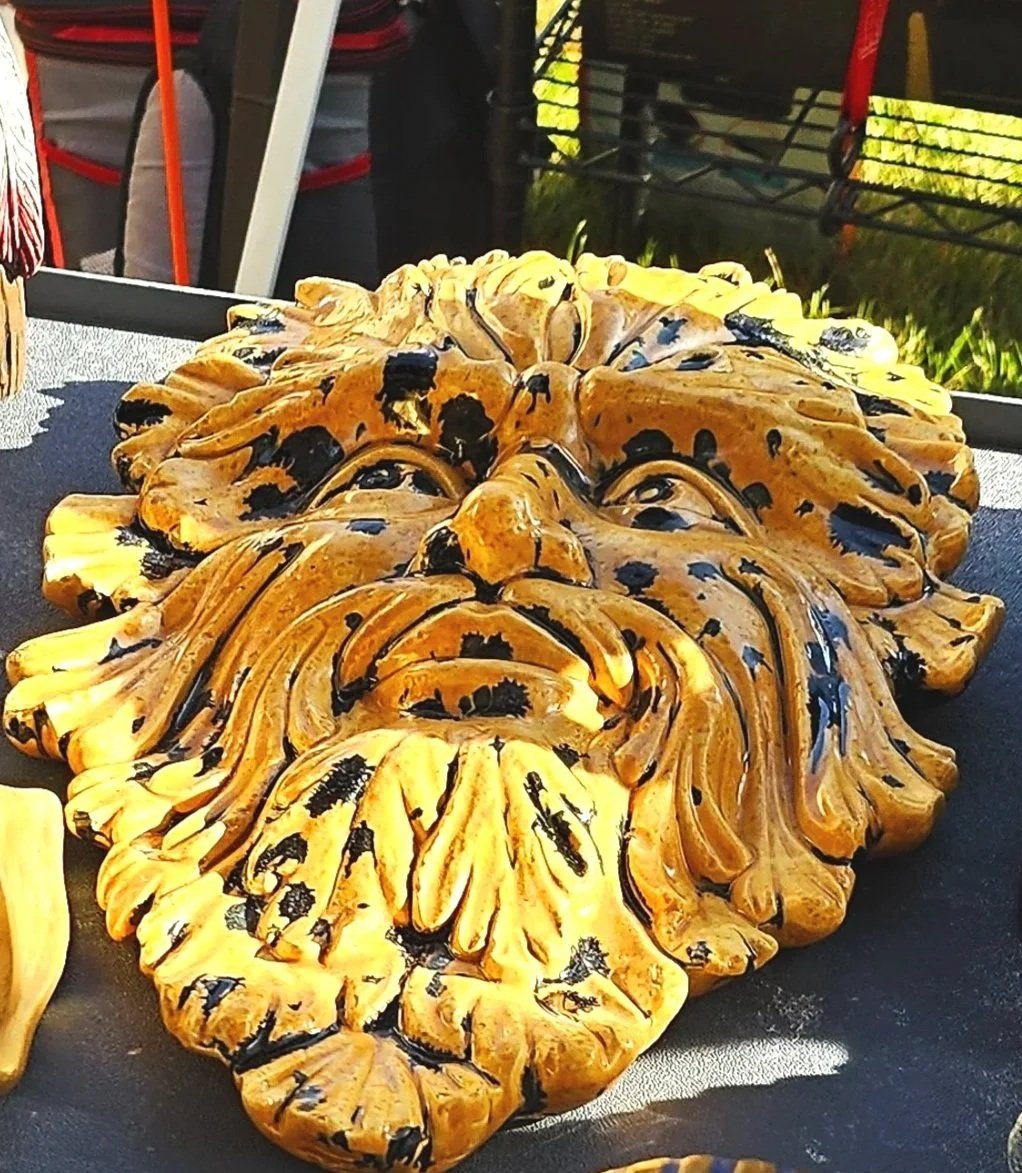 Ceramic Green Man Hanging Statue