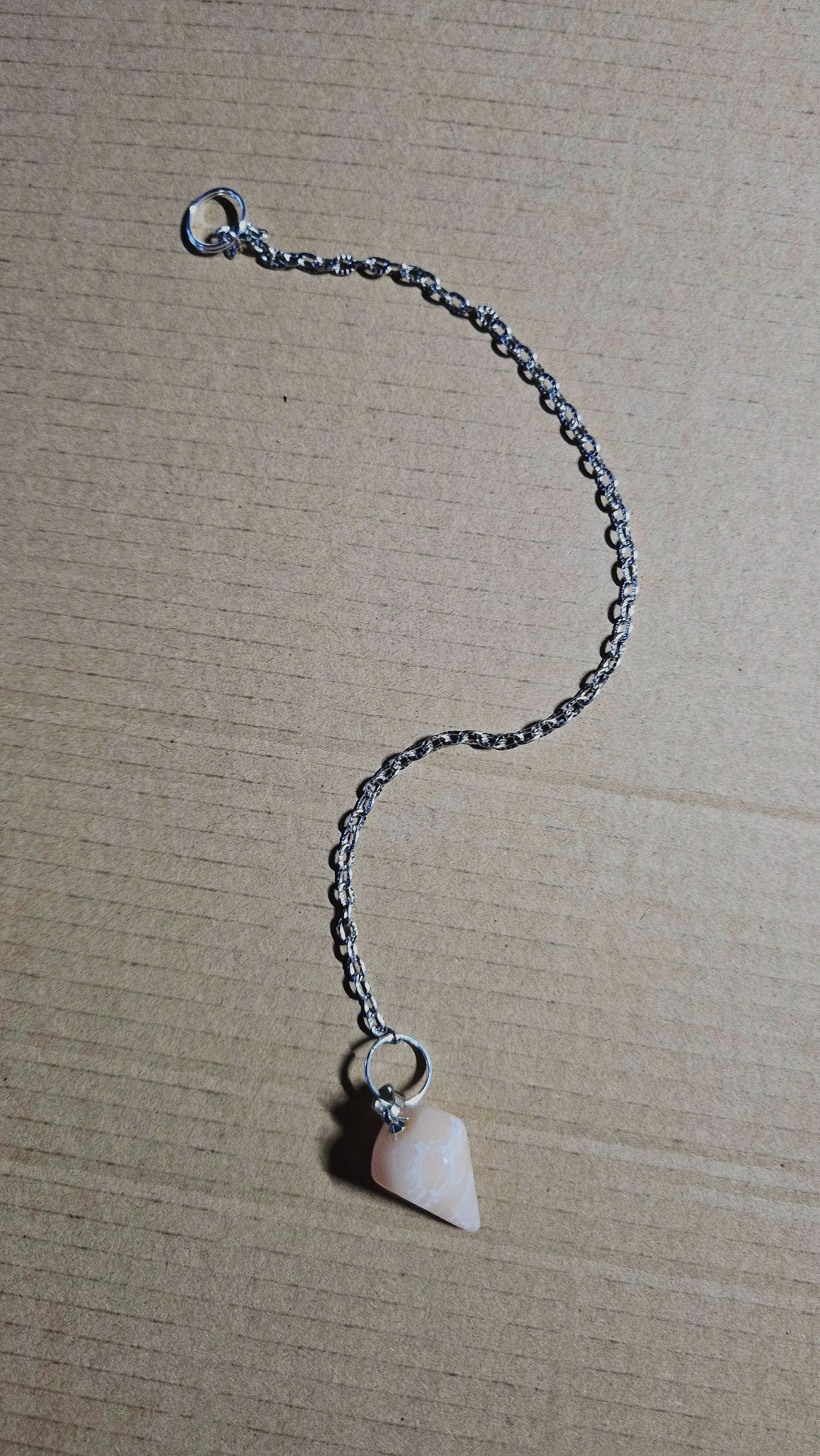 Milky quartz pendulum