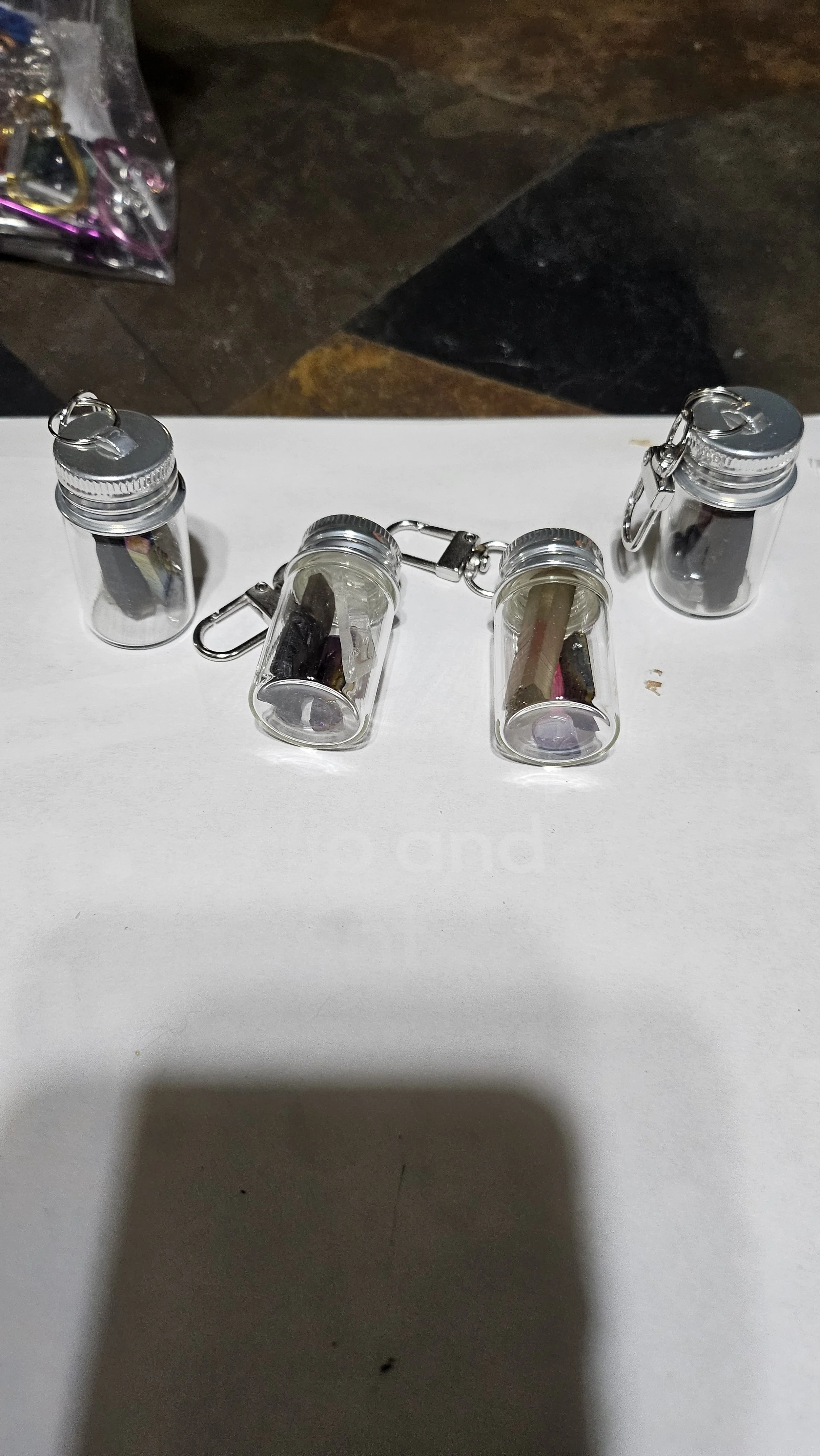 gemstone bottle charms