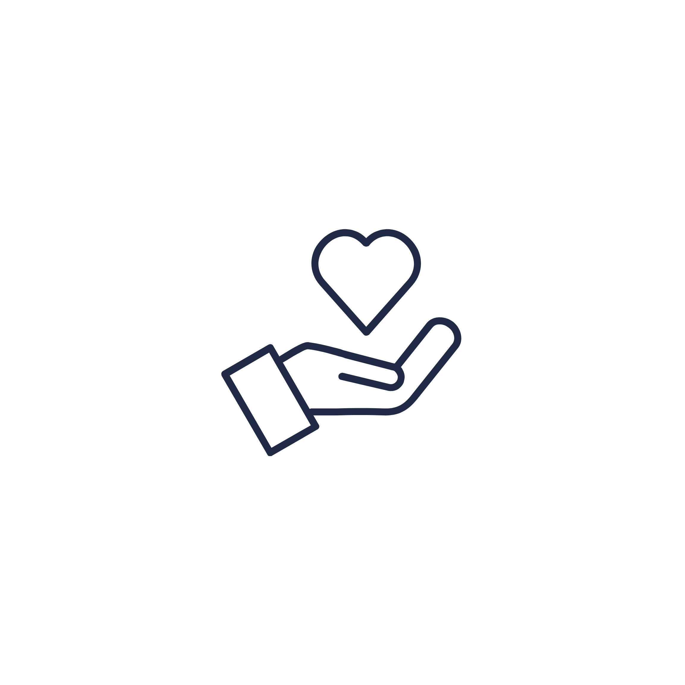 Line drawing of a rectangular photo with a heart-shaped element inside, held by a hand