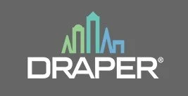 Draper logo with colorful city skyline graphic above the company name