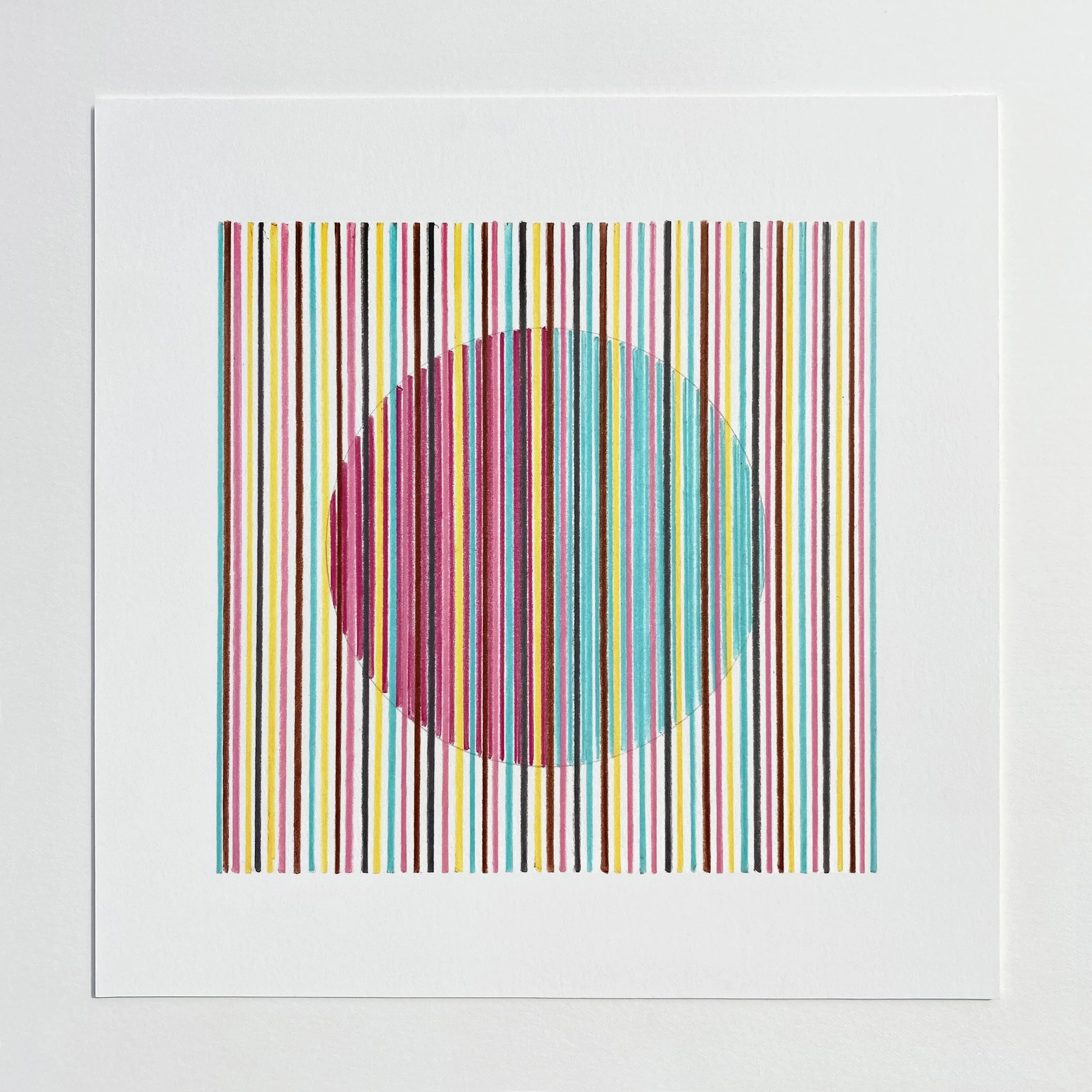 Lumen I, 2025, pencil on Fabriano paper, 27 x 27 cm (framed) • SOLD
