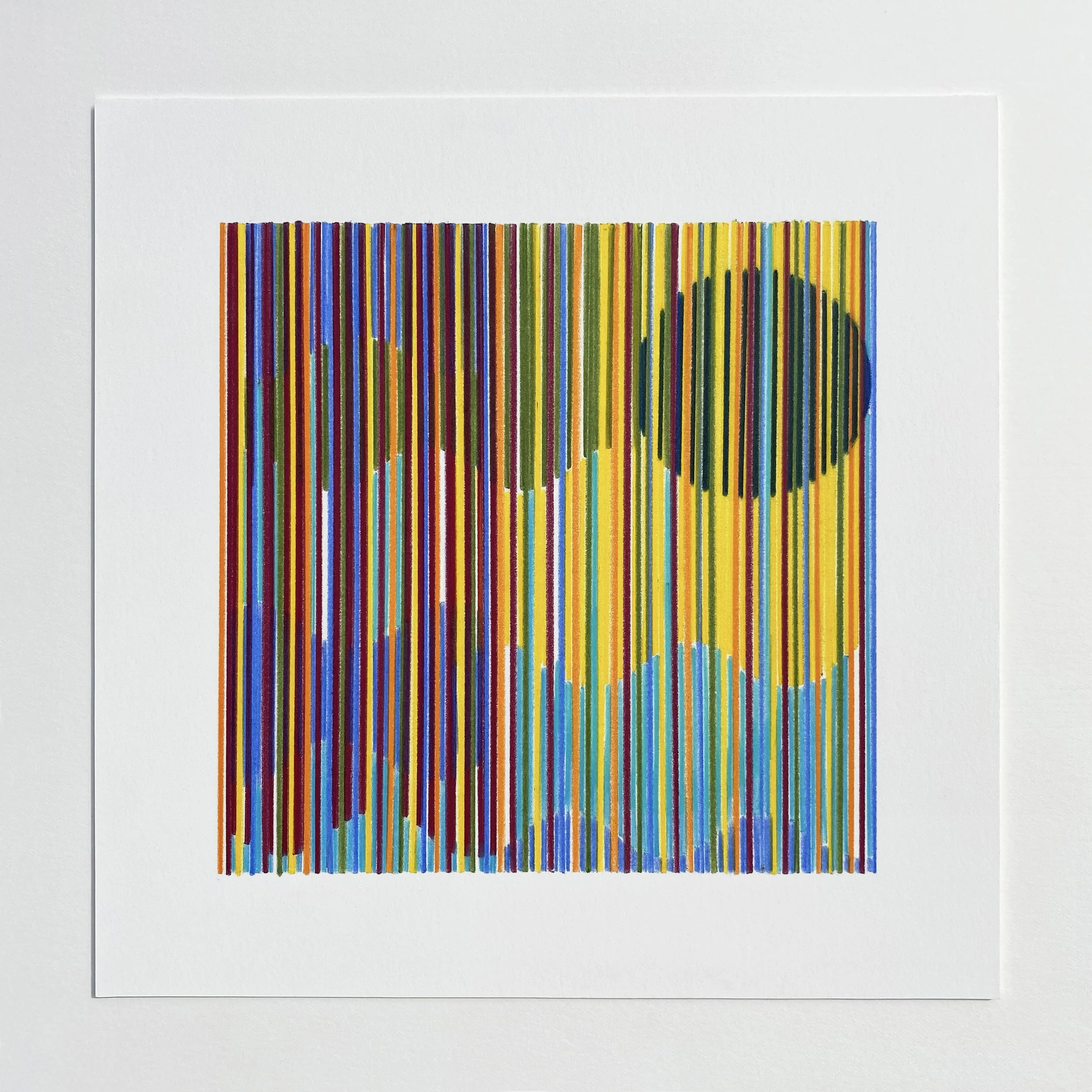 Seventh wave I, 2025, pencil on Fabriano paper, 27 x 27 cm (framed) • SOLD