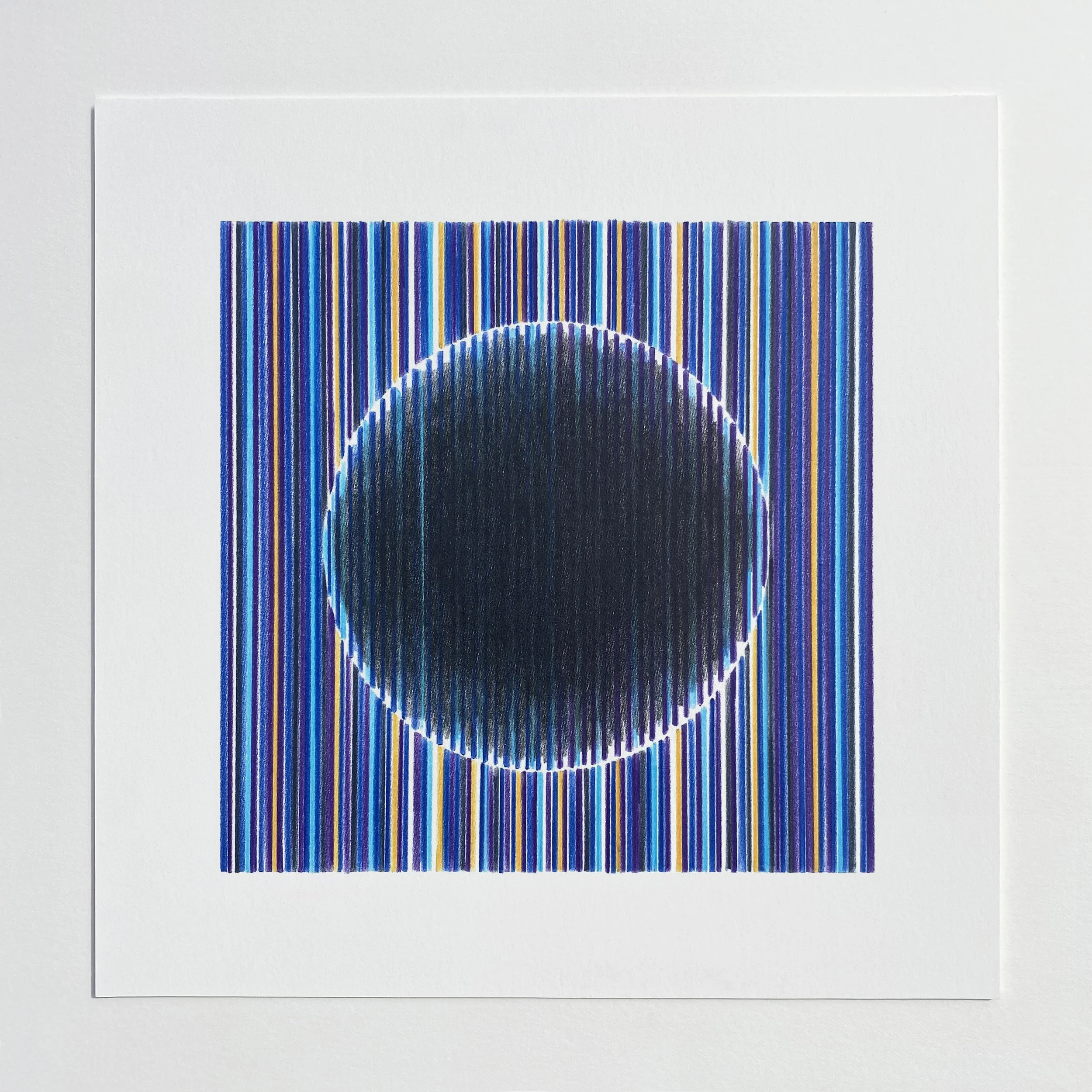 Halo, 2025, pencil on Fabriano paper, 27 x 27 cm (framed) • £250 