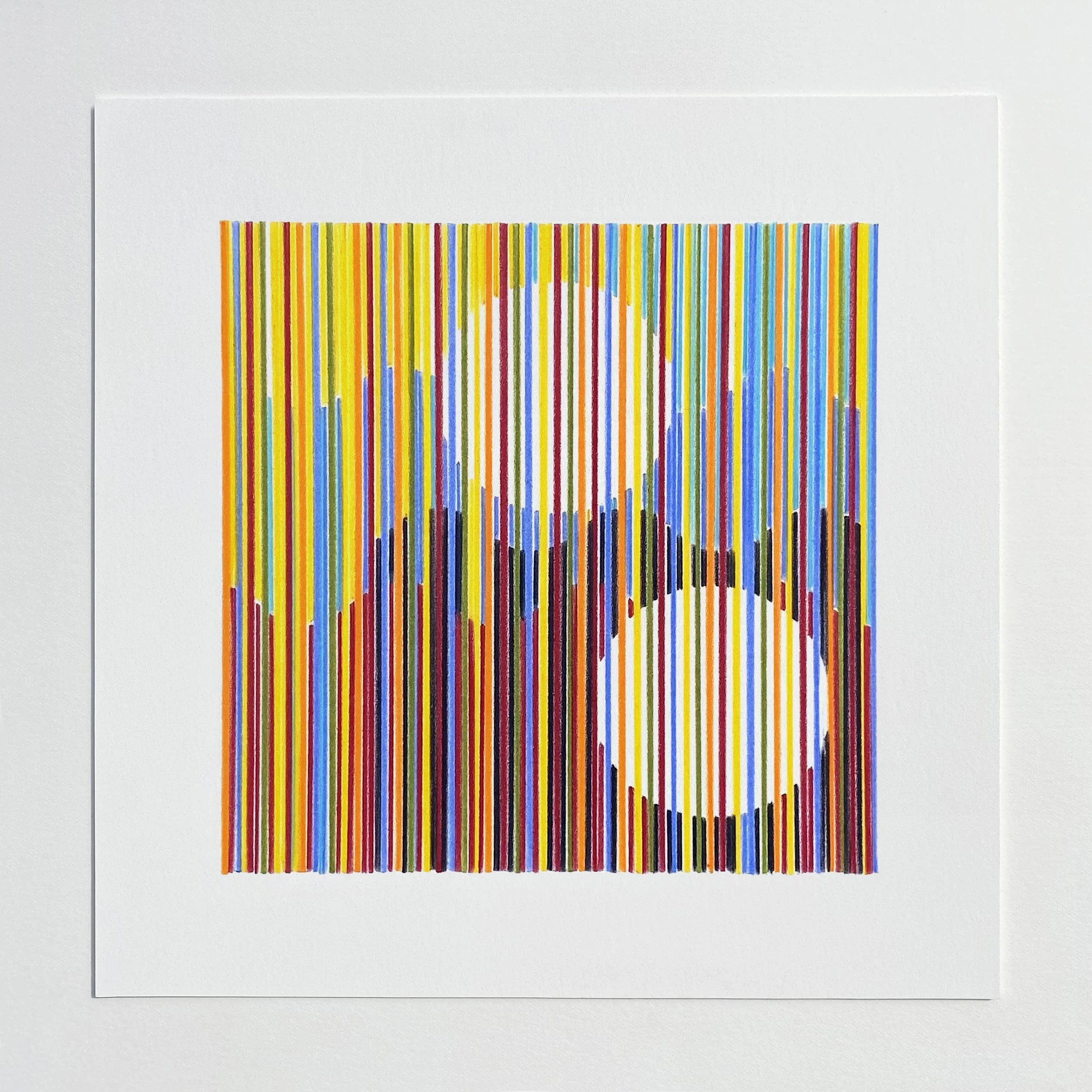 Seventh wave II, 2025, pencil on Fabriano paper, 27 x 27 cm (framed) • SOLD