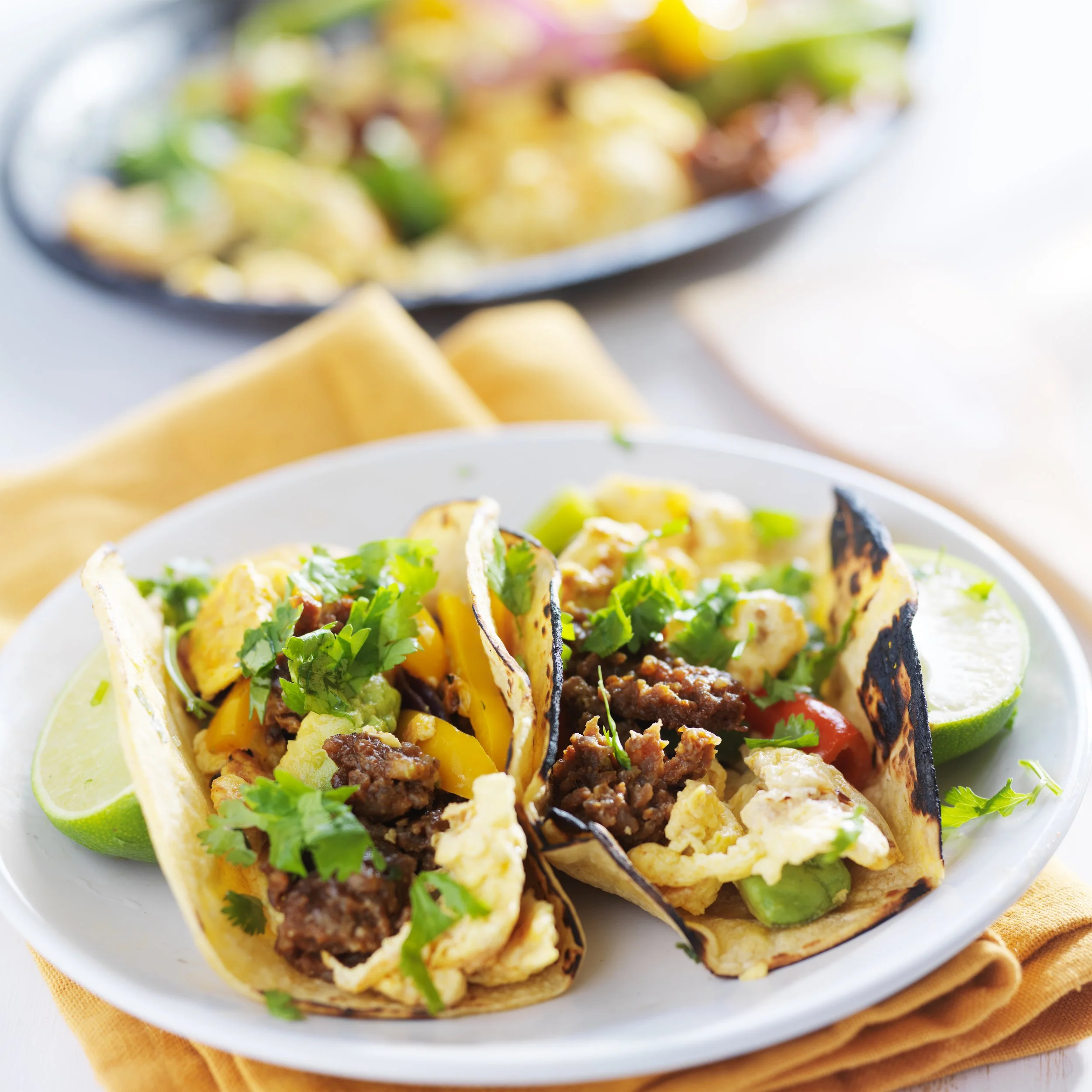 Breakfast Tacos & Scrambled Eggs