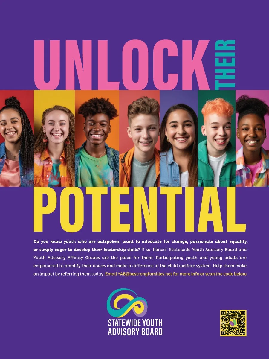 Thumbnail for poster with multiple photos of smiling teenagers and the headline "Unlock Their Potential"