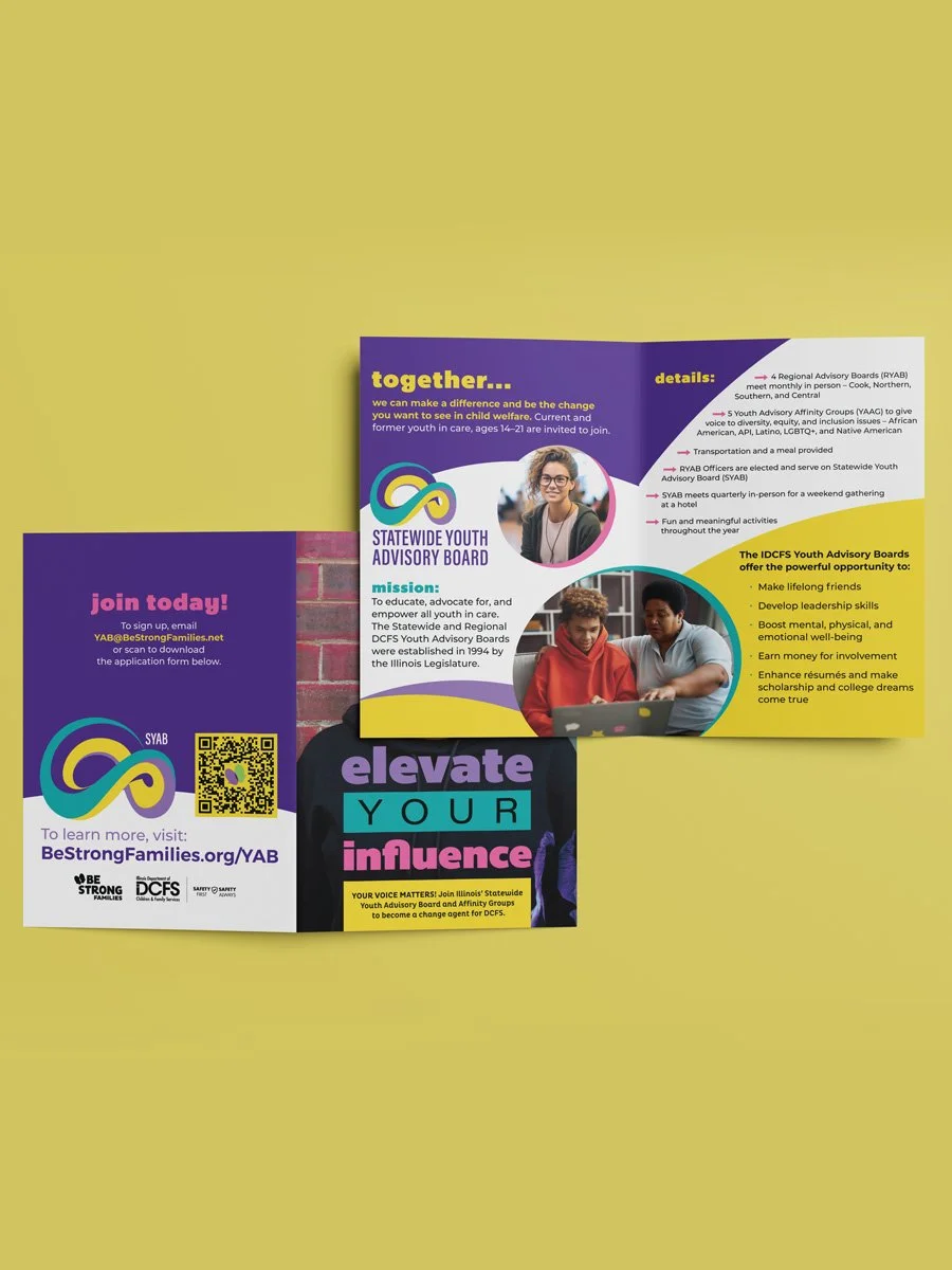 Thumbnail image of half-fold brochure with "Elevate Your Influence" on the cover page