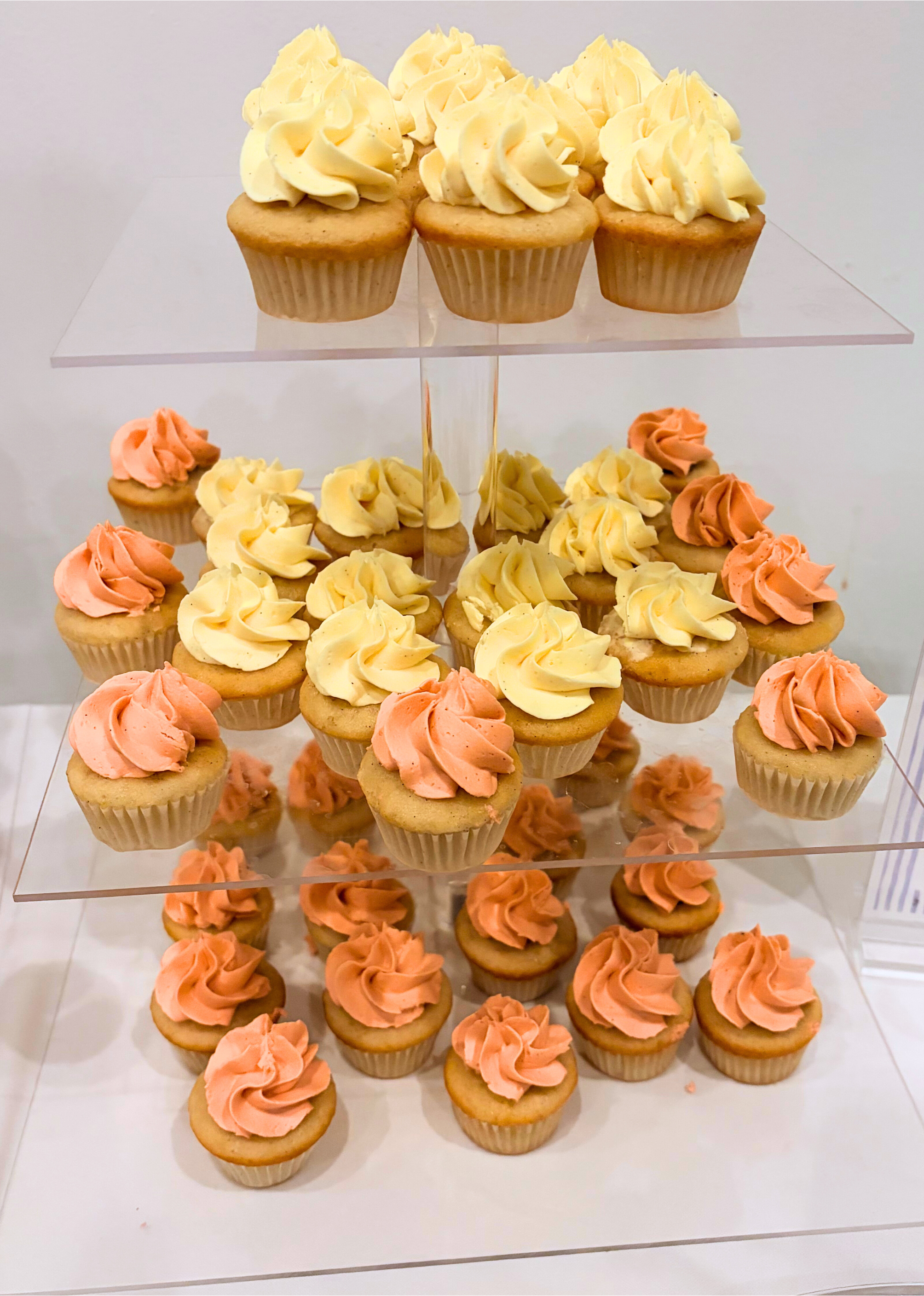 Bizcocho Dominicano cupcakes, filled with guava or pineapple jam