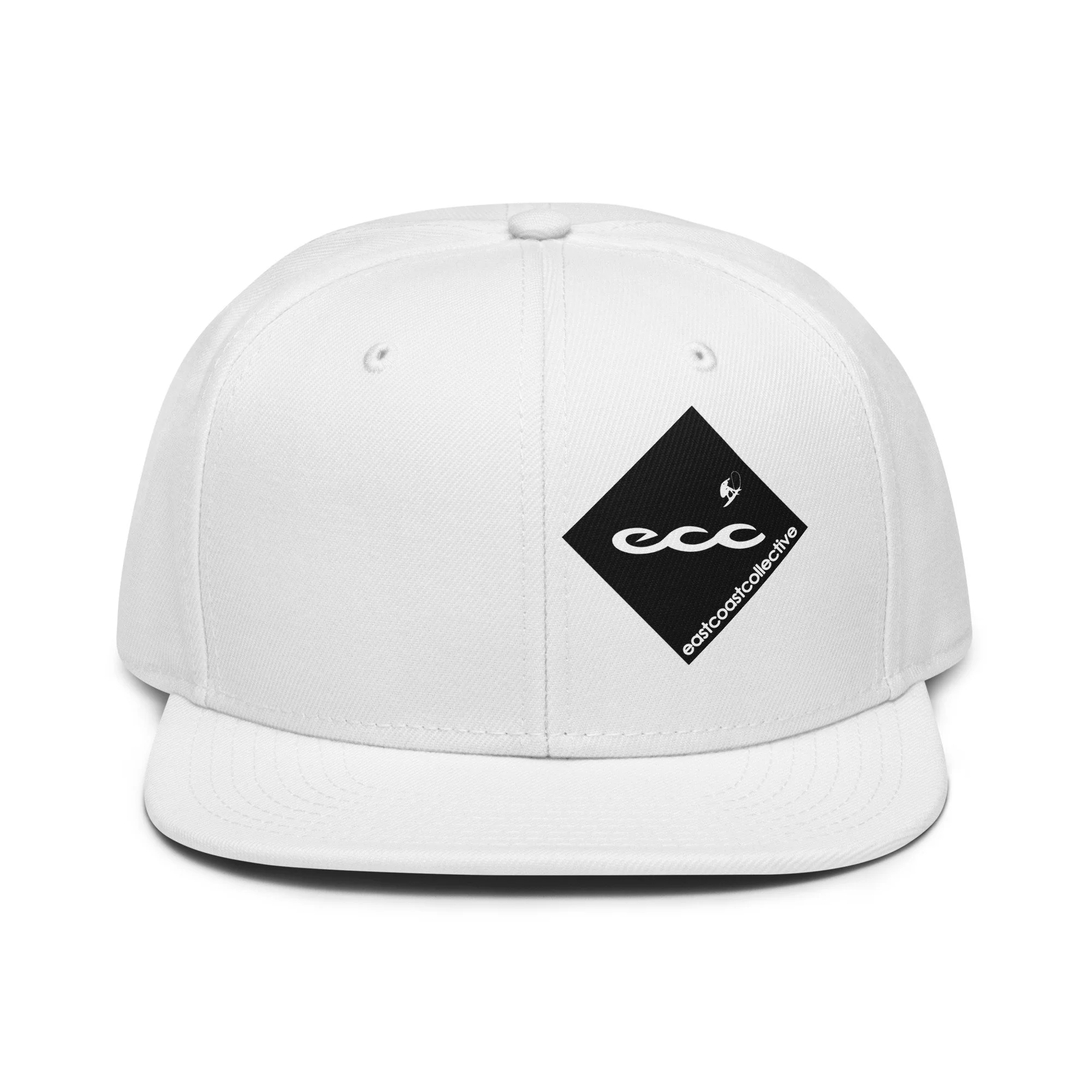 Printed Black Quad Logo- Solid White Cap