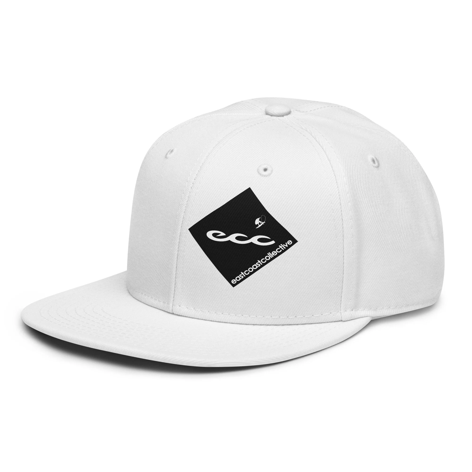 Printed Black Quad Logo- Solid White Cap