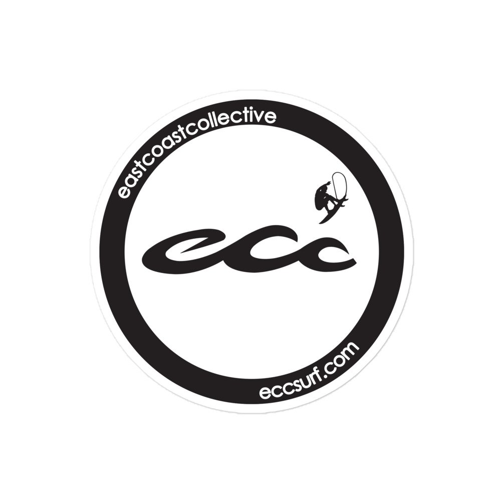 Round Rogue Triple Wave Sticker (Black-White-Blue)