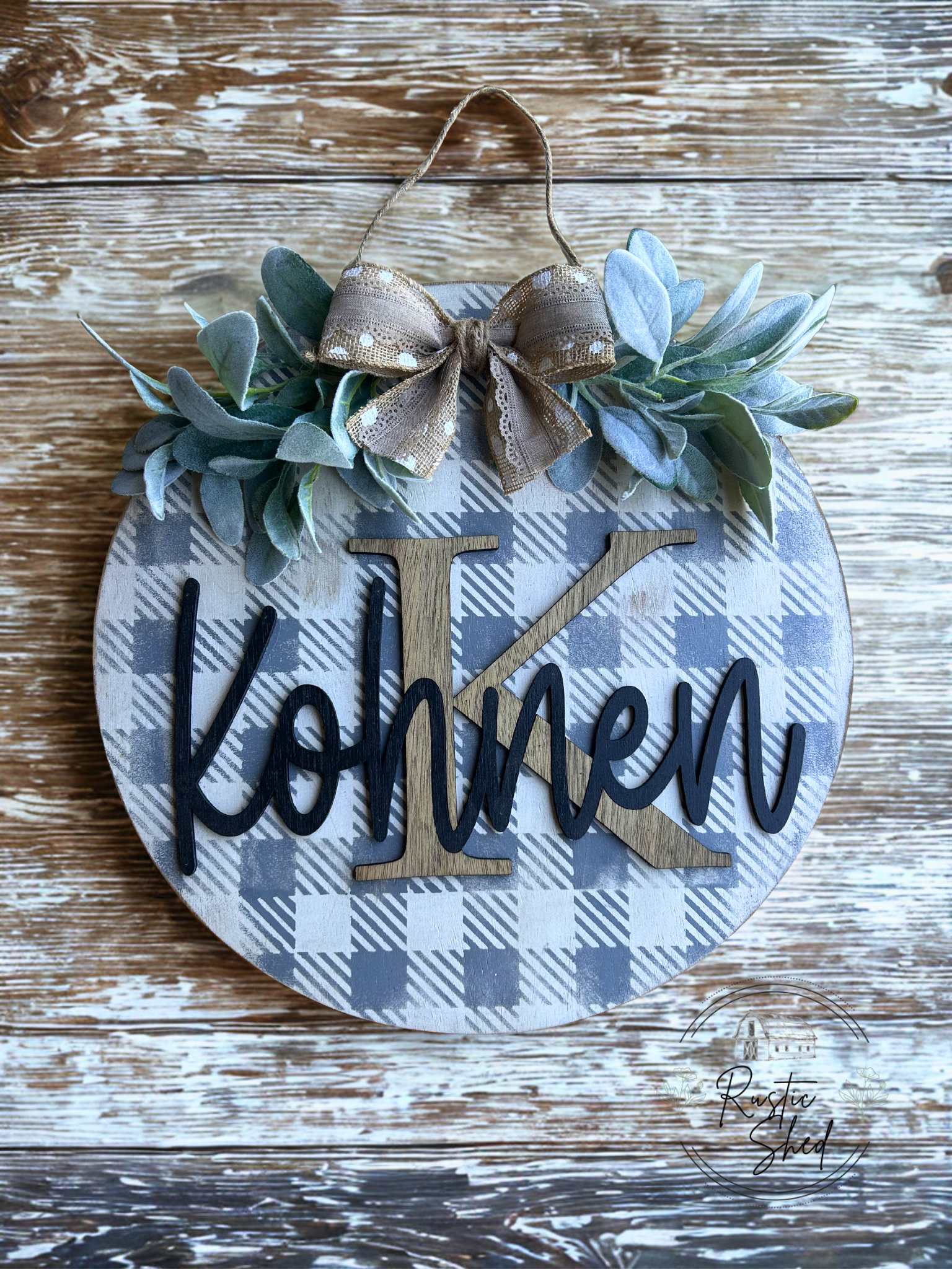 Custom Family Name Door Hanger