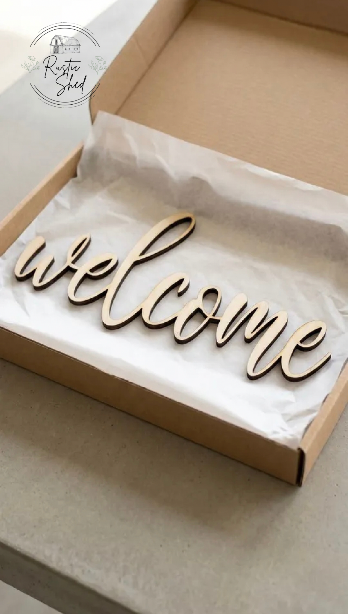 Welcome- Wood Cutout