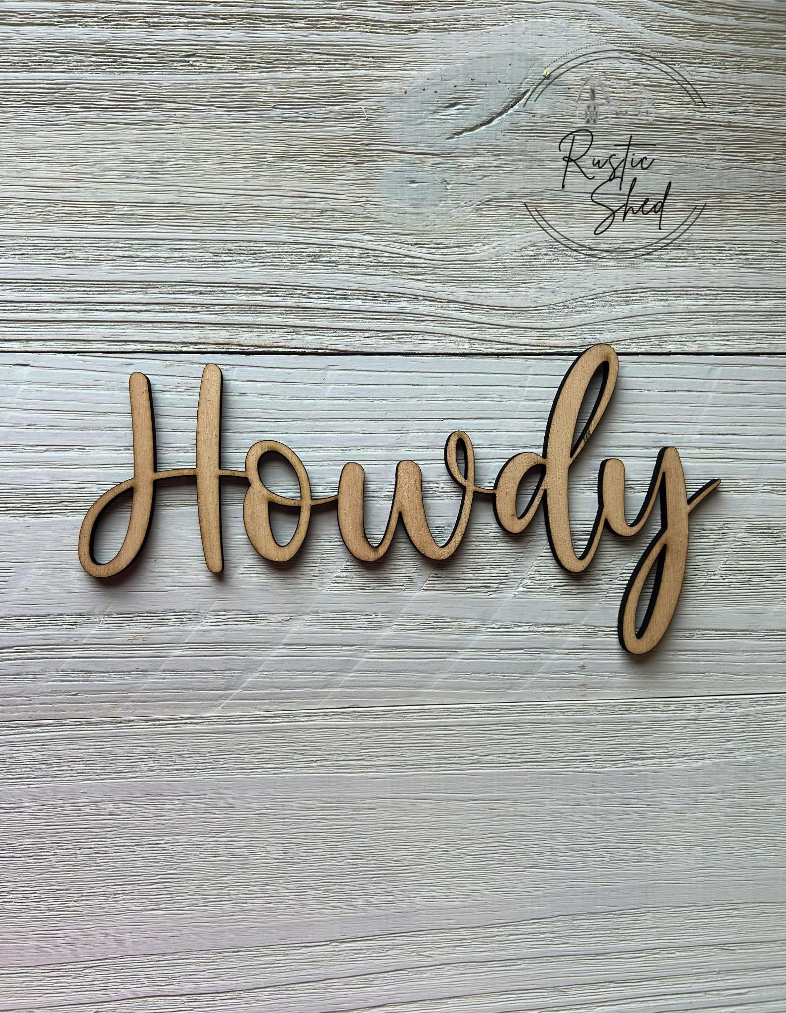 DIY-Wooden cutout "Howdy"
