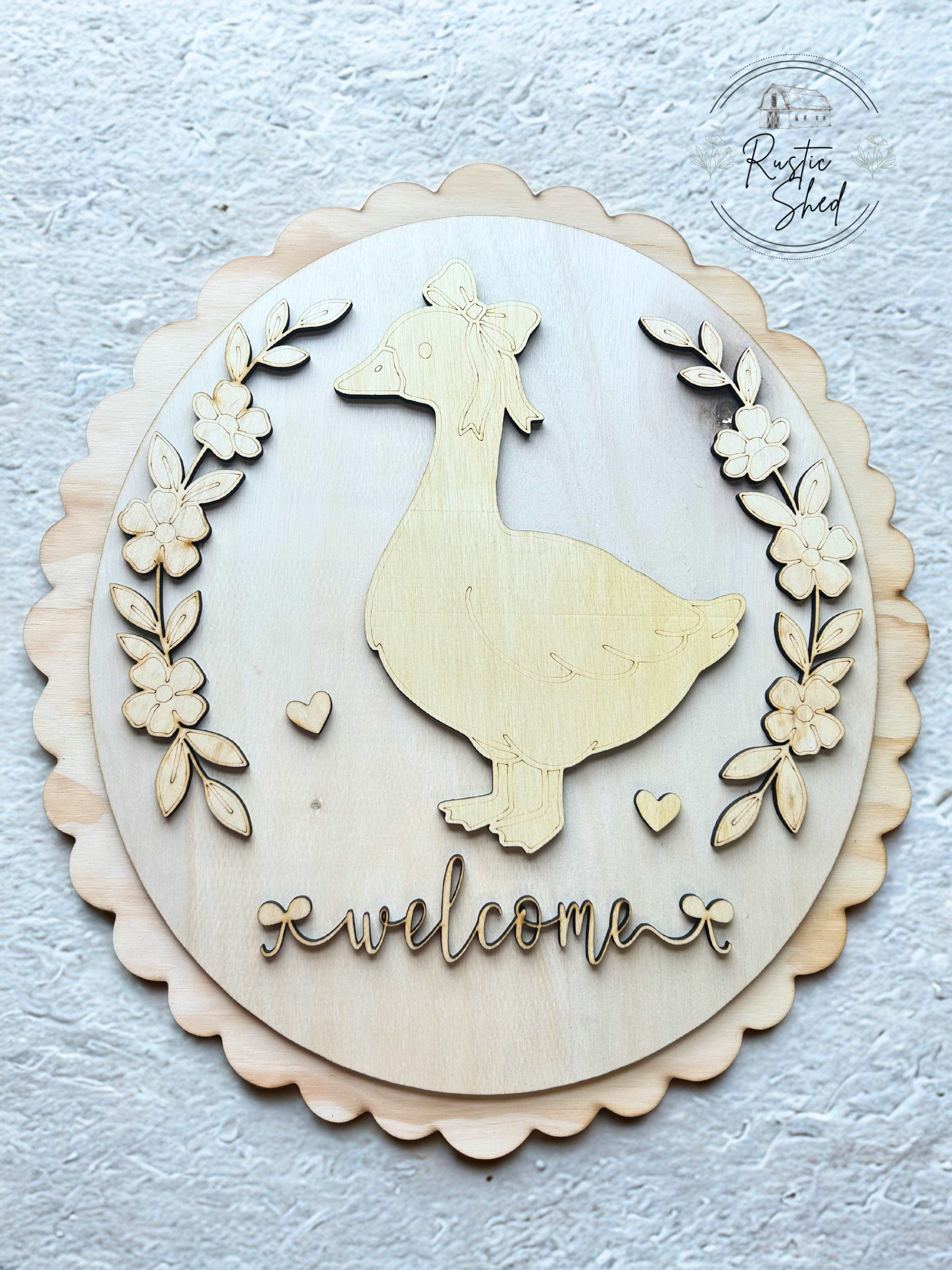 DIY- Wooden Goose Welcome Door Hanger Kit