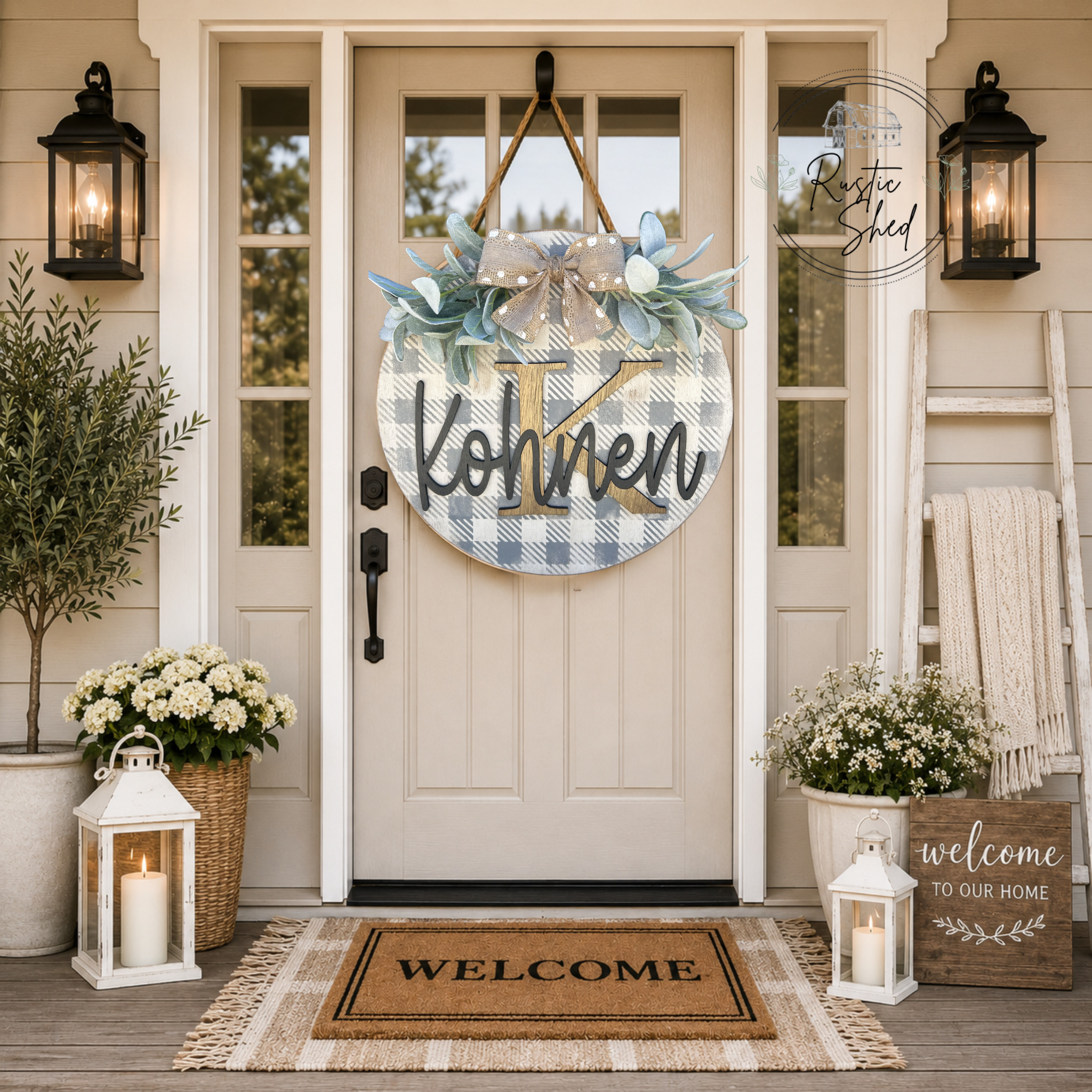 Custom Family Name Door Hanger