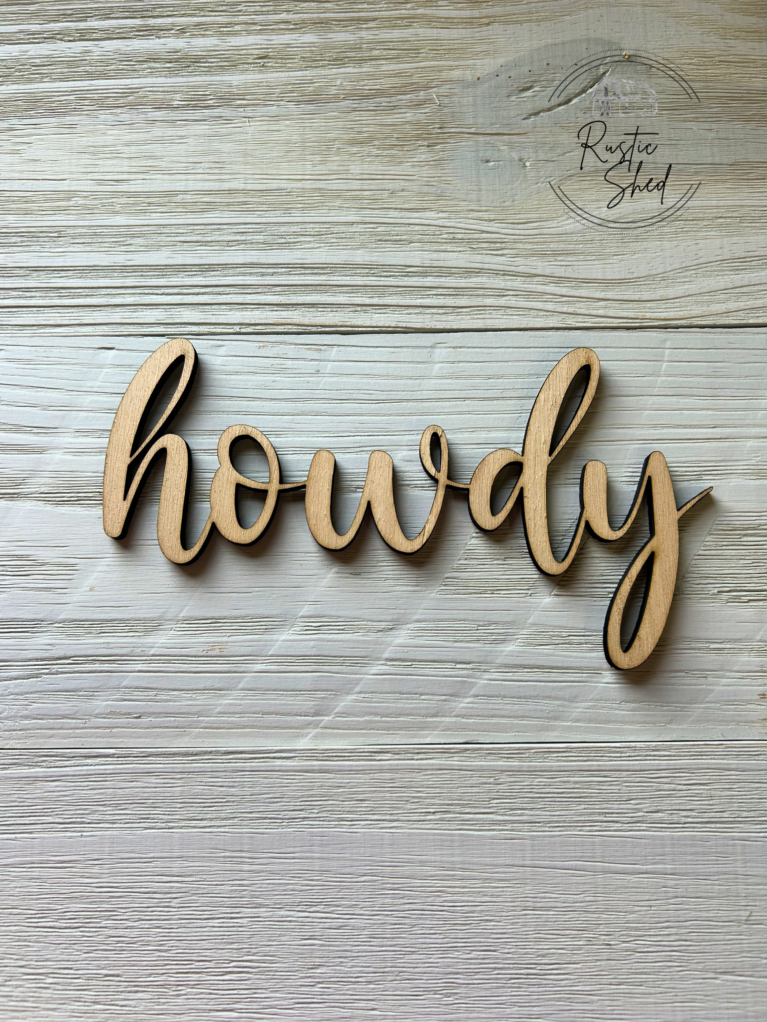 DIY- Wooden cutout "howdy"