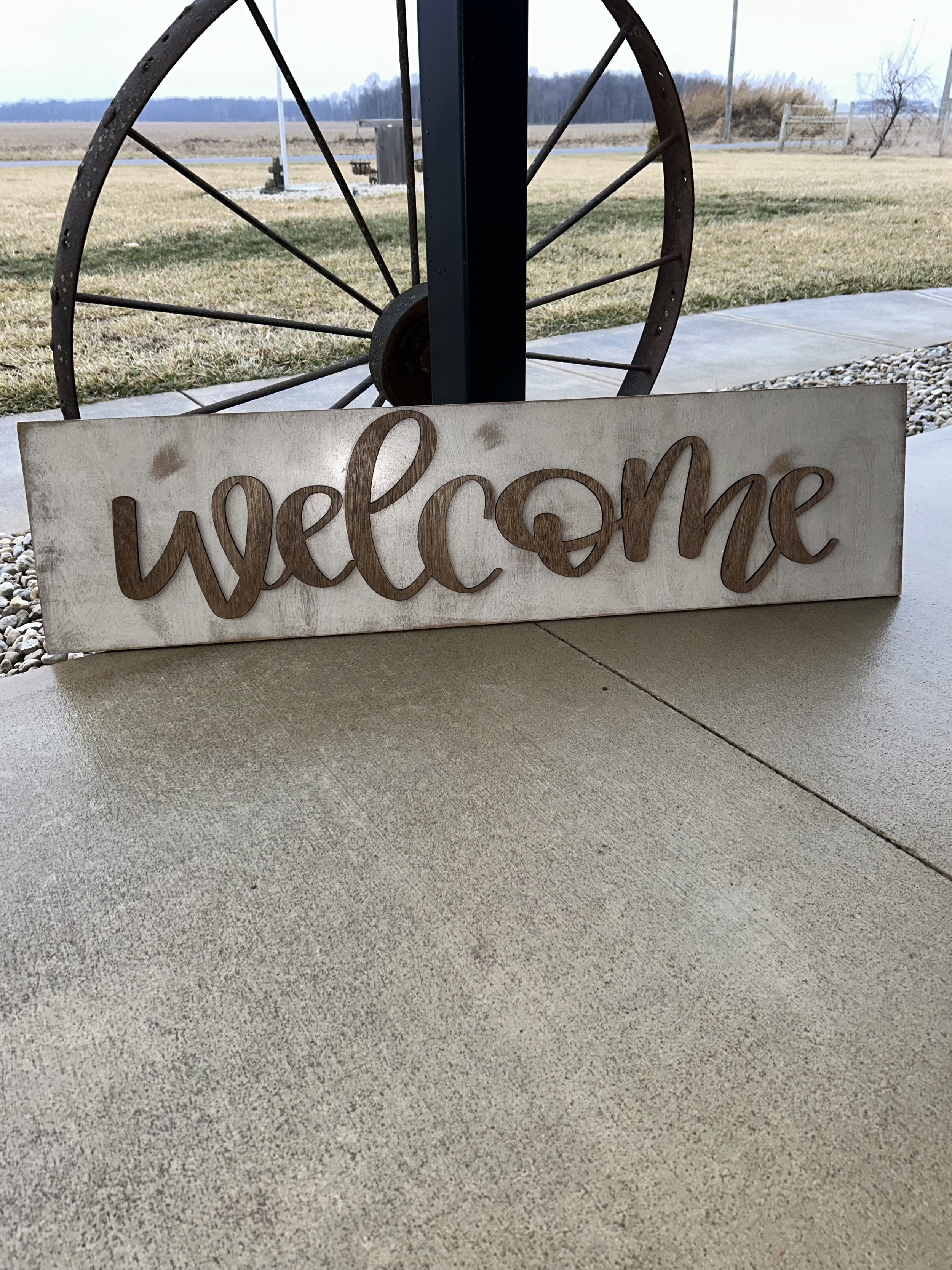 "Welcome" Porch Leaner"