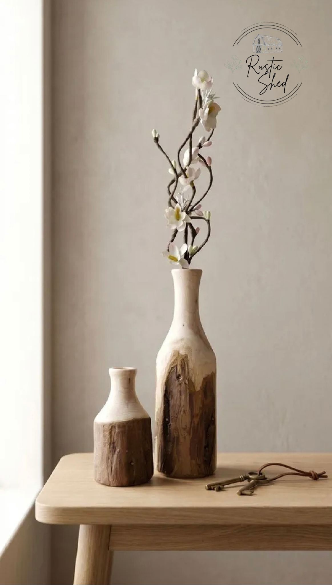 Wooden Vase Set