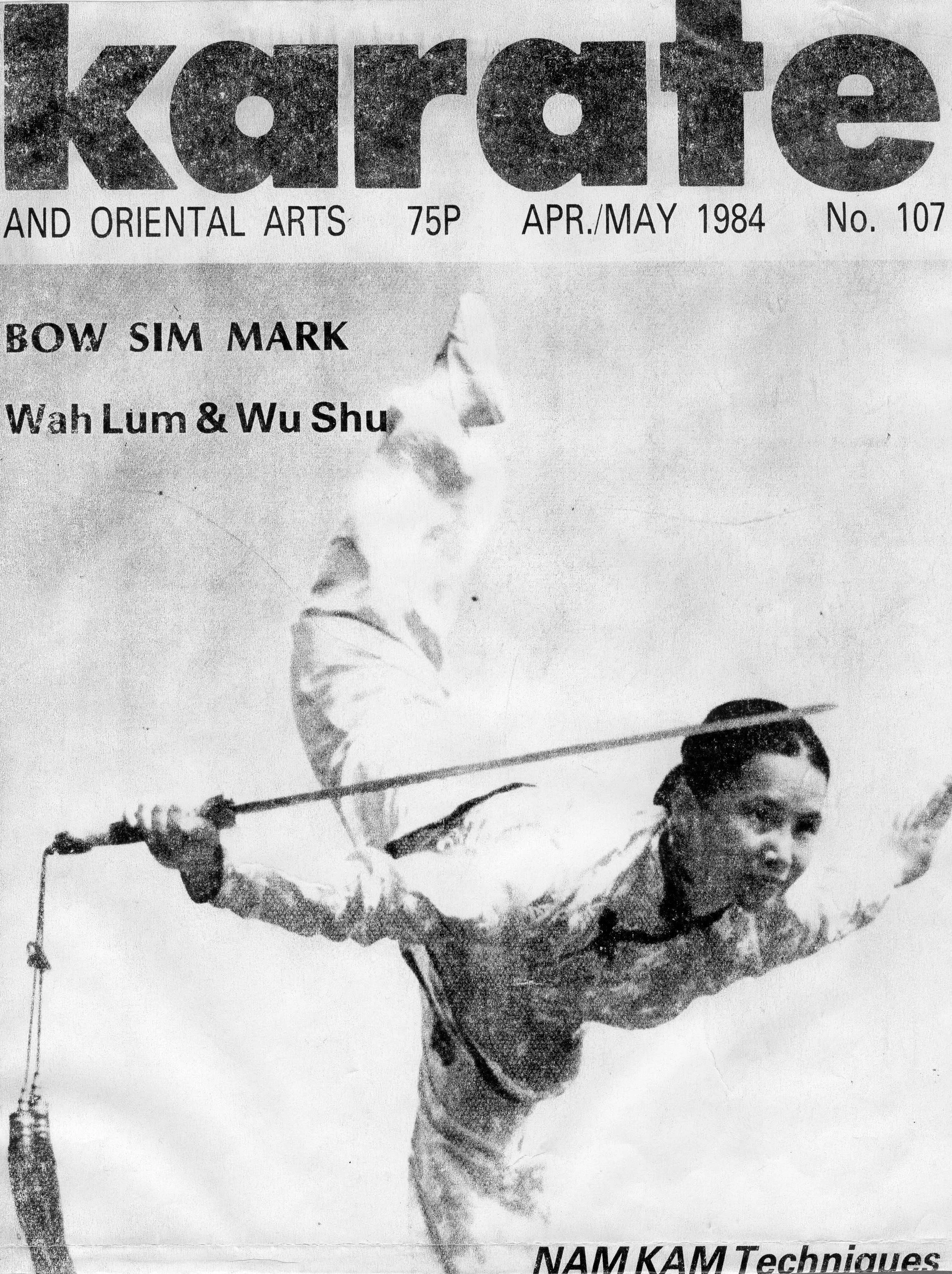 Bow Sim Mark on the cover of Karate magazine
