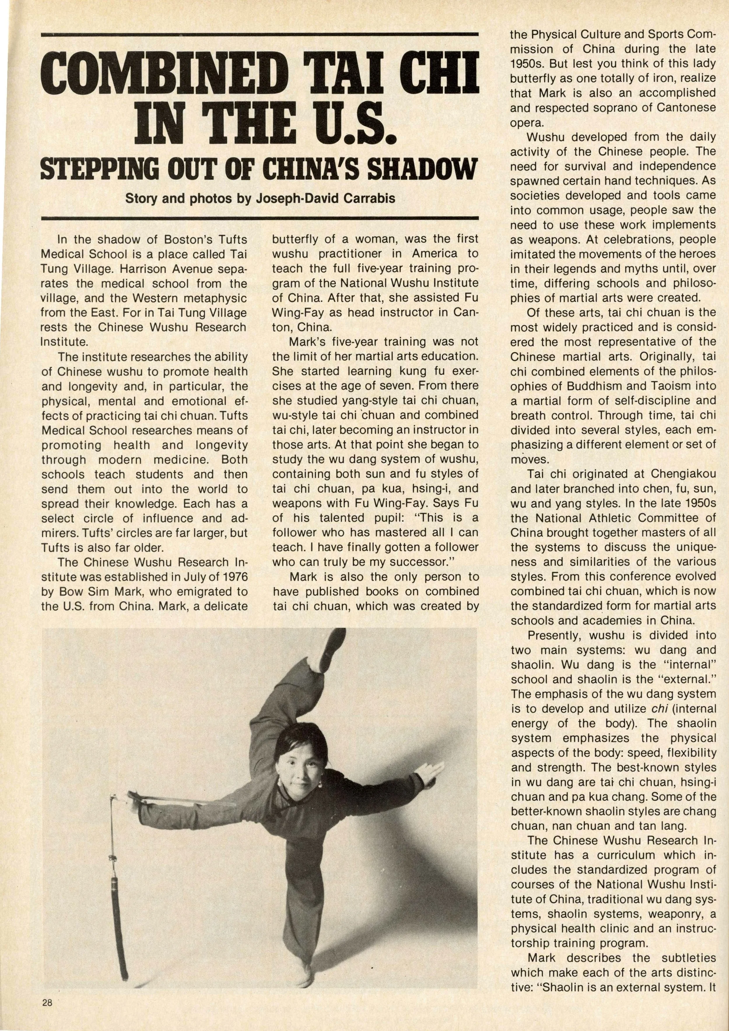 Bow Sim Mark introduces Combined Tai Chi Chuan to the West
