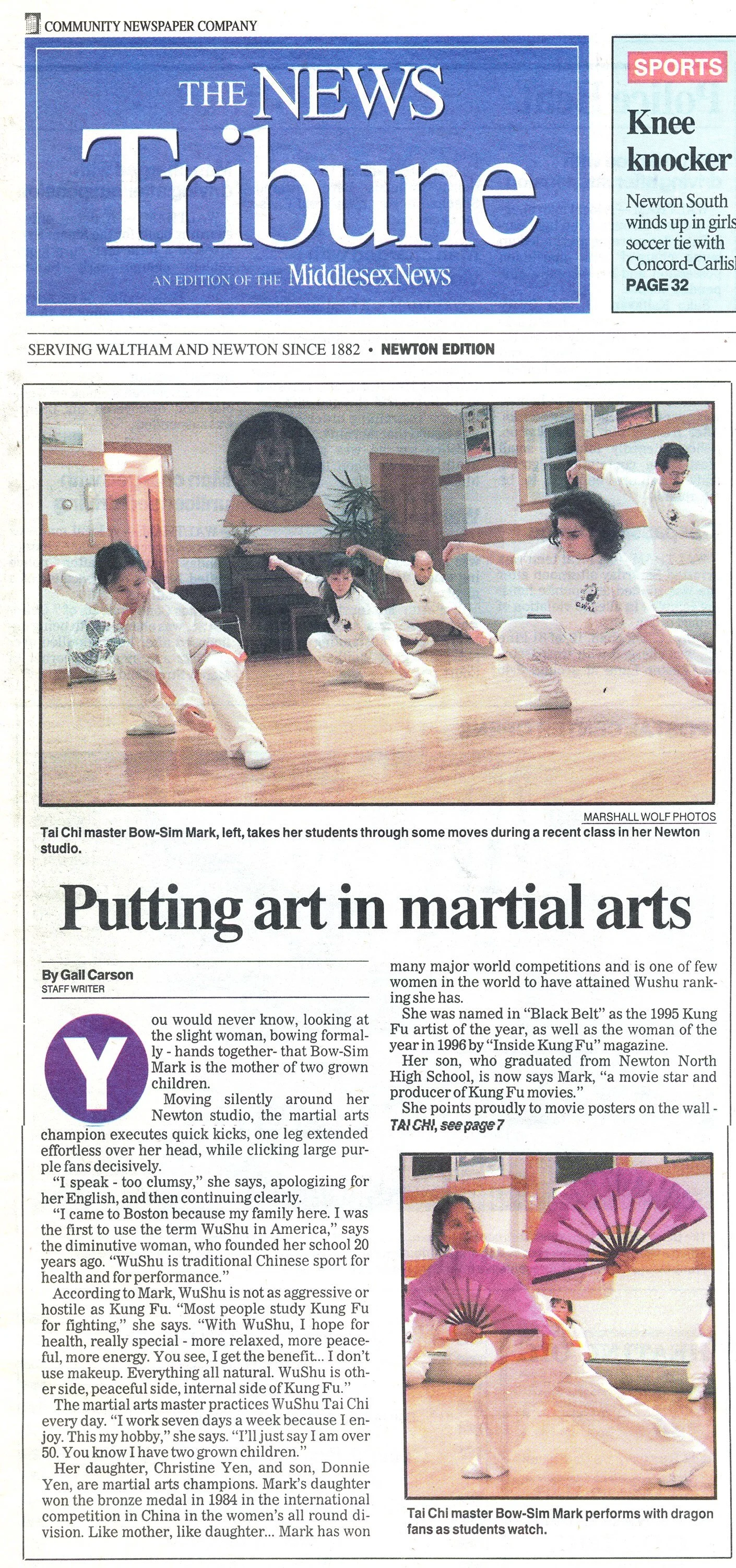 "Putting Art in Martial arts" featuring Bow Sim Mark at Newton's Bow Sim Mark Tai Chi Arts Association