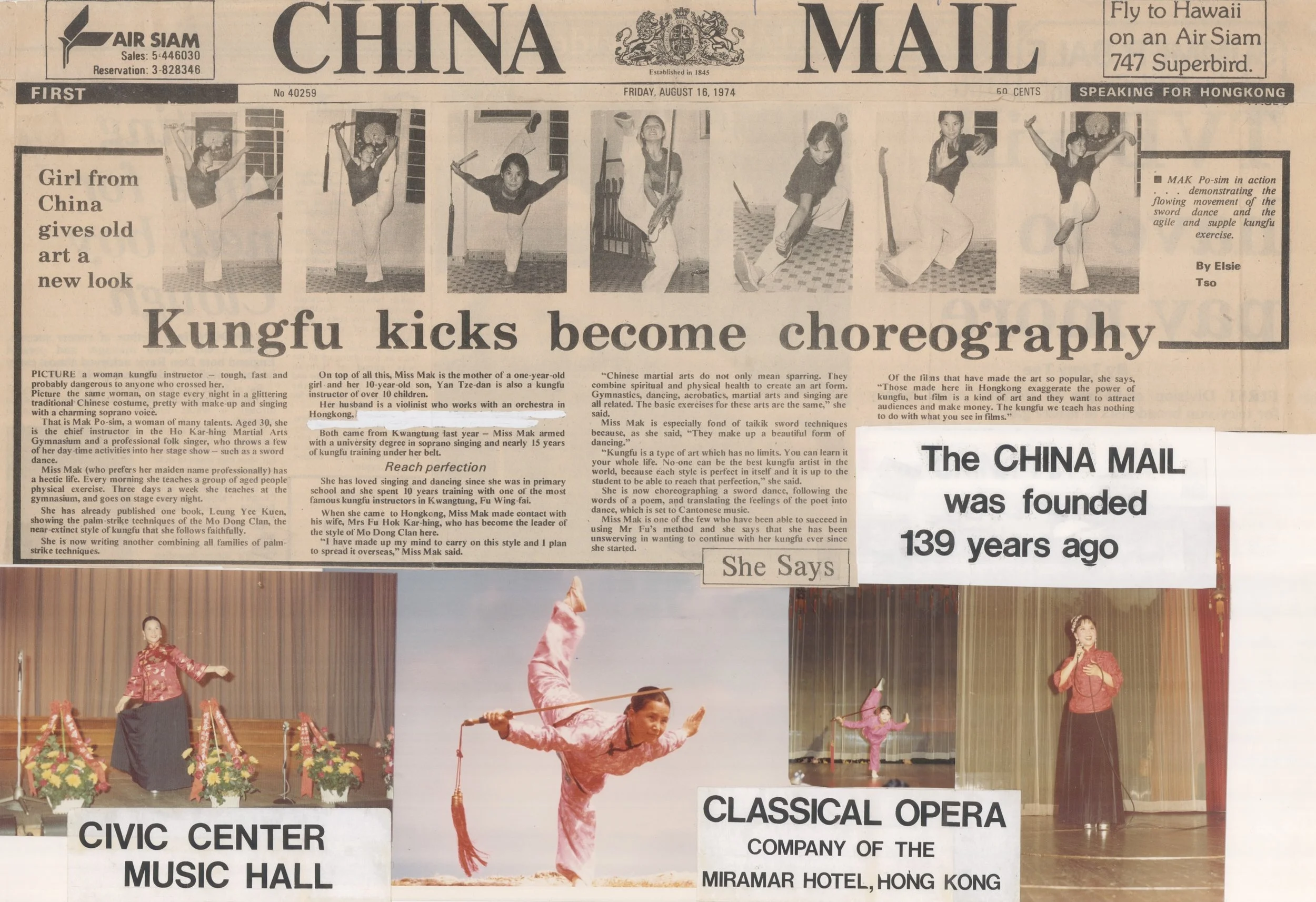 China's oldest publication at 130 years at the time featuring Bow Sim Mark
