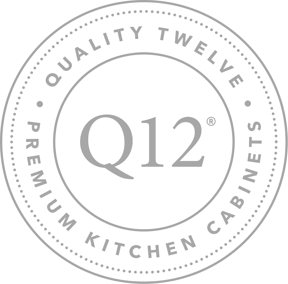 Close-up of a Q12 Verified circular sticker design to showcase our products meet twelve unique standards of quality