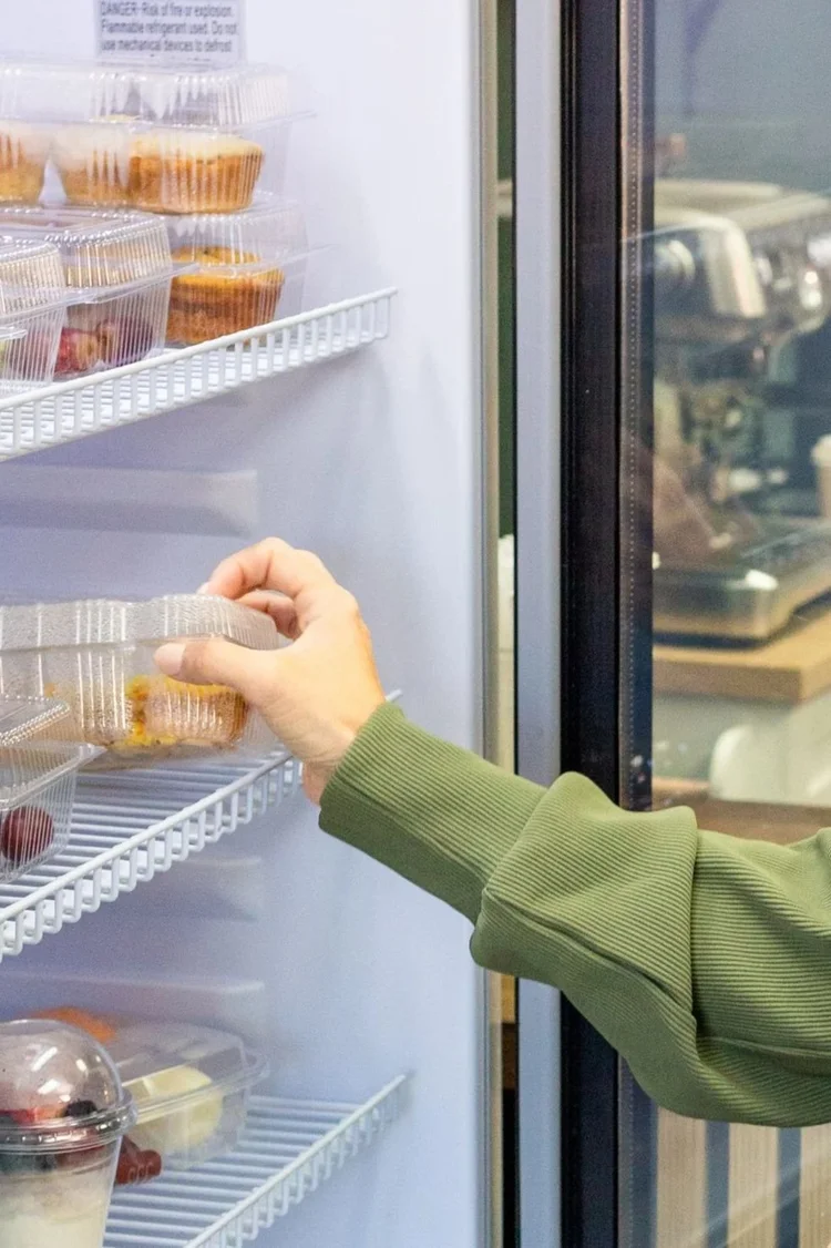 Grabbing a fresh bite from the grab-and-go case at The Soul Space