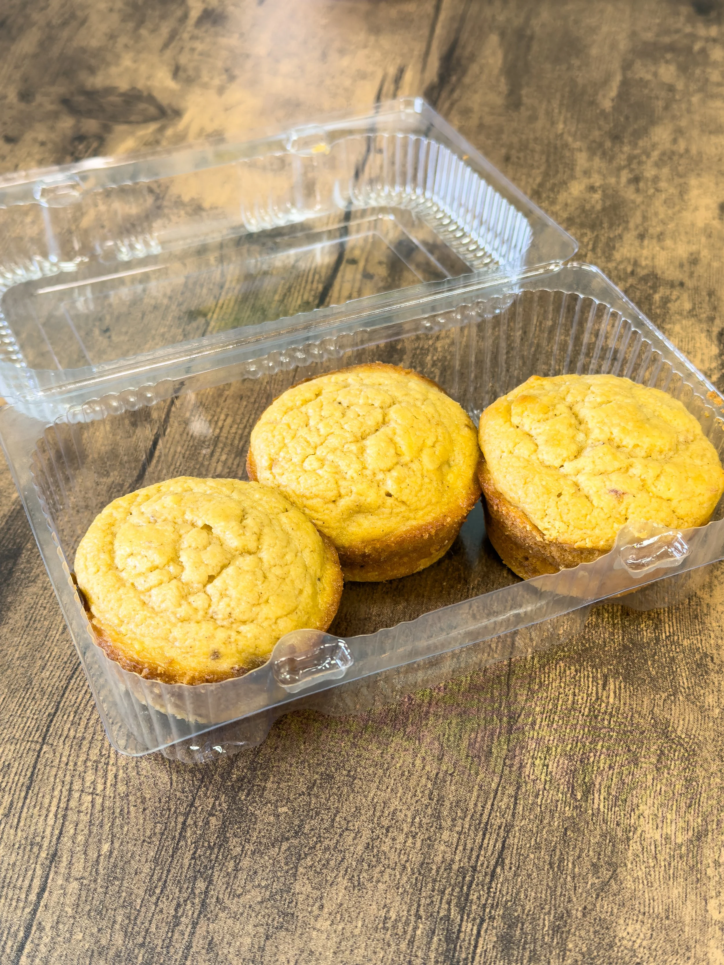 Freshly baked muffins offered daily at The Soul Space coffee and wellness café in Panama City, FL